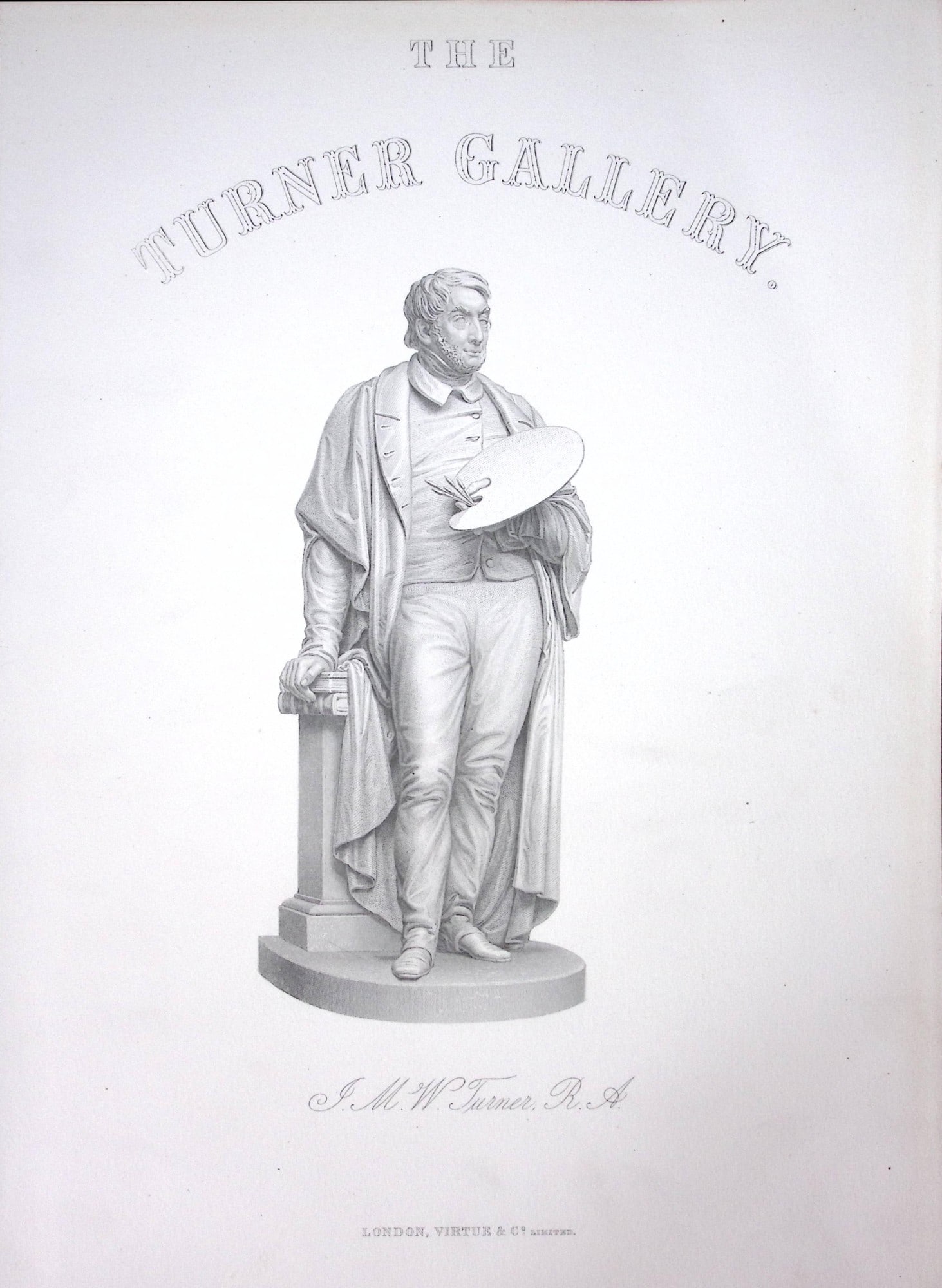 J.M.W Turner Sculpture Large Antique Steel Engraving-119-TR: Title: J.M.W Turner Sculpture Large Antique Steel Engraving-119-TR Description: This Antique Steel-Engraving Was Removed from an Edition Of. The Turner Gallery a Series of 120 Engravings
