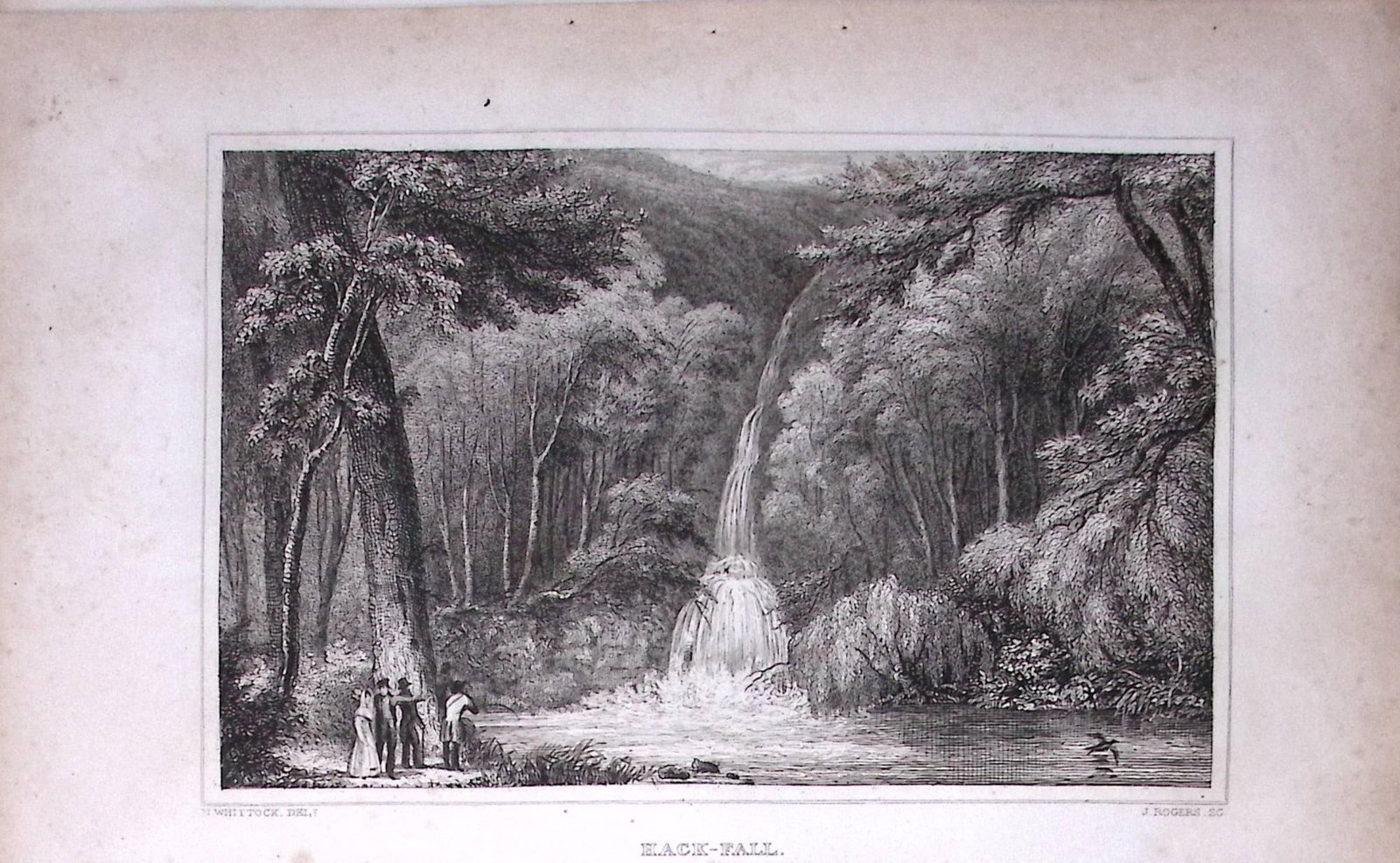 Hack Fall North Yorkshire 198 Years-Old Thomas Allen Antique Steel Engraving-87: Title: Hack Fall North Yorkshire 198 Years-Old Thomas Allen Antique Steel Engraving-87 Description: This 198 Years-Old Steel Engraved Plate Has Been Removed from an Antique Edition of. A New an