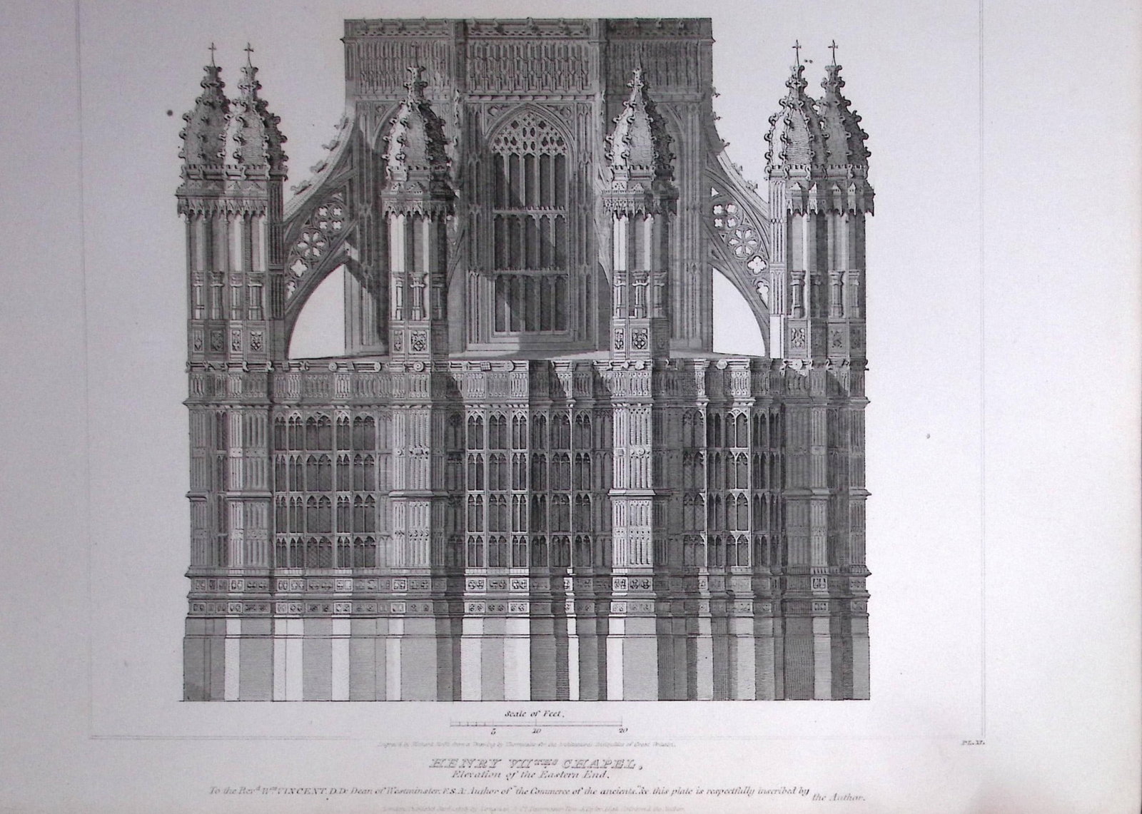 Westminster Abbey Henry VII Chapel 190 Years-Old John Britton Antique Steel Engraving-301.: Title: Westminster Abbey Henry VII Chapel 190 Years-Old John Britton Antique Steel Engraving-301. Description: This 191 Years-Old Steel Gilt-Edged Engraved Plate Has Been Removed from an Anti