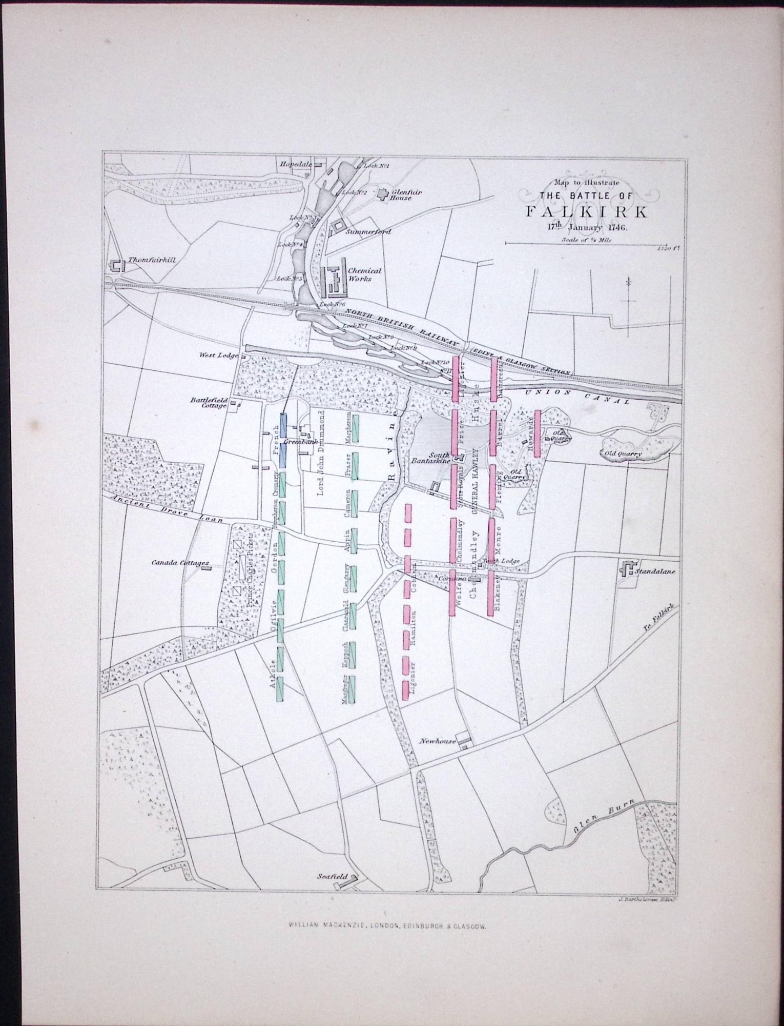 The Battlefields of Falkirk Scotland Antique 152 Years-Old Detailed Print-3: Title: The Battlefields of Falkirk Scotland Antique 152 Years-Old Detailed Print-3 Description: This Antique Print Was Removed from a First Edition of. Tytler's History of Scotland Published in 1873