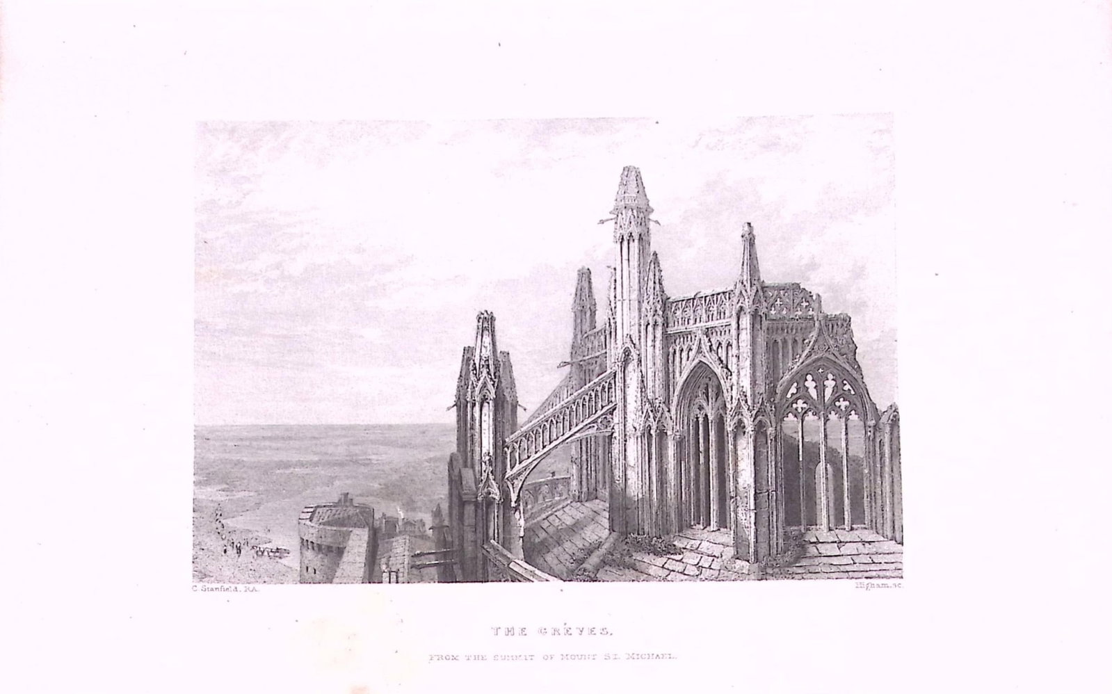 St Michaels Mount Cornwall 179 years-Old Antique Steel Engraving Print-8-TR: Title: St Michaels Mount Cornwall 179 years-Old Antique Steel Engraving Print-8-TR Description: St Michaels Mount Cornwall 179 years-Old Antique Steel Engraving Print-8-TR This Antique Print