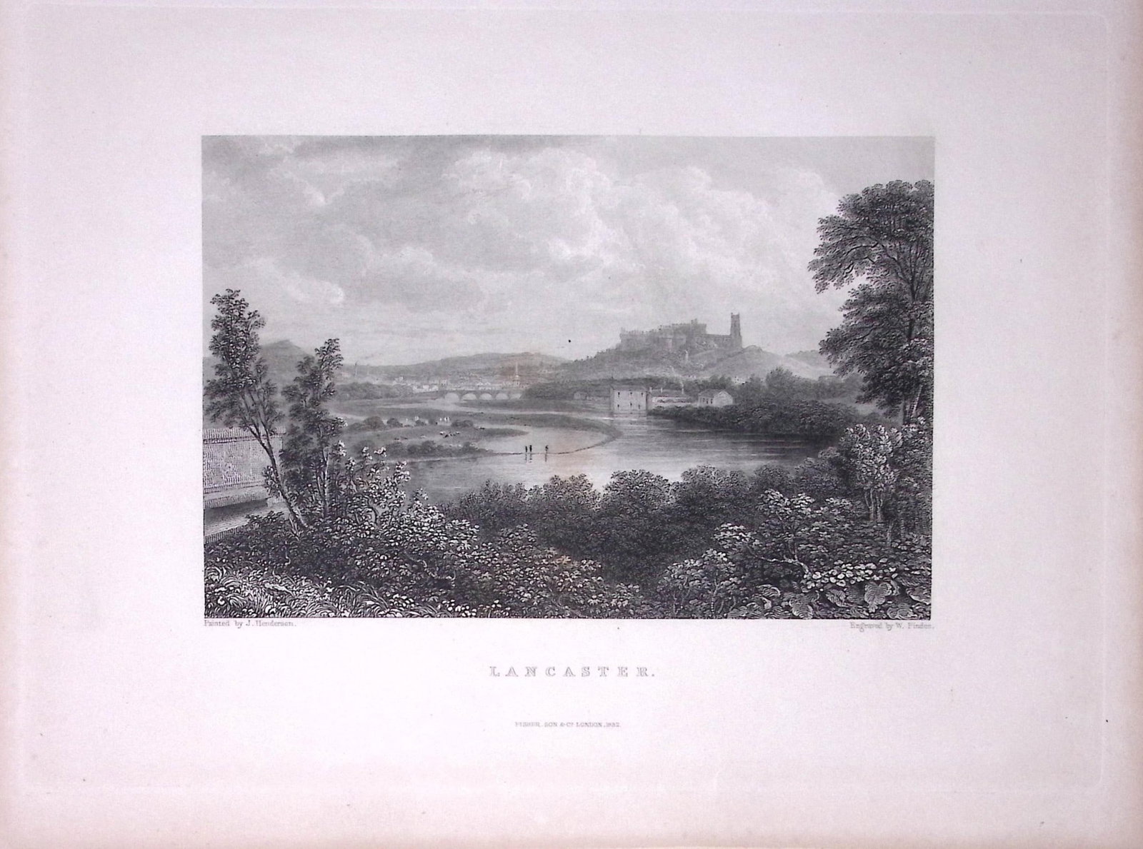 Lancaster a View of The City Antique 195 Years-Old Large Steel-Engraving-59: Title: Lancaster a View of The City Antique 195 Years-Old Large Steel-Engraving-59 Description: This Antique Steel Engraving Was Removed from a 195-Year-Old Edition of. Lancashire Illustrated in a