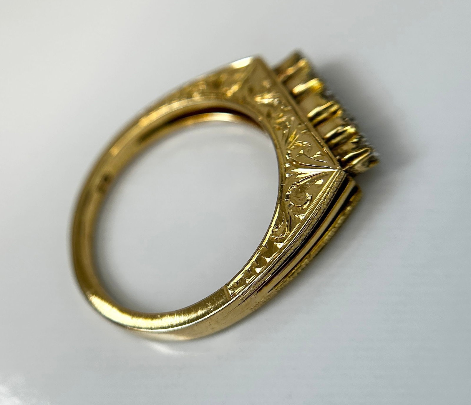 Beautiful Natural 0.18 CT VS Diamond Ring With 18k Gold - 6