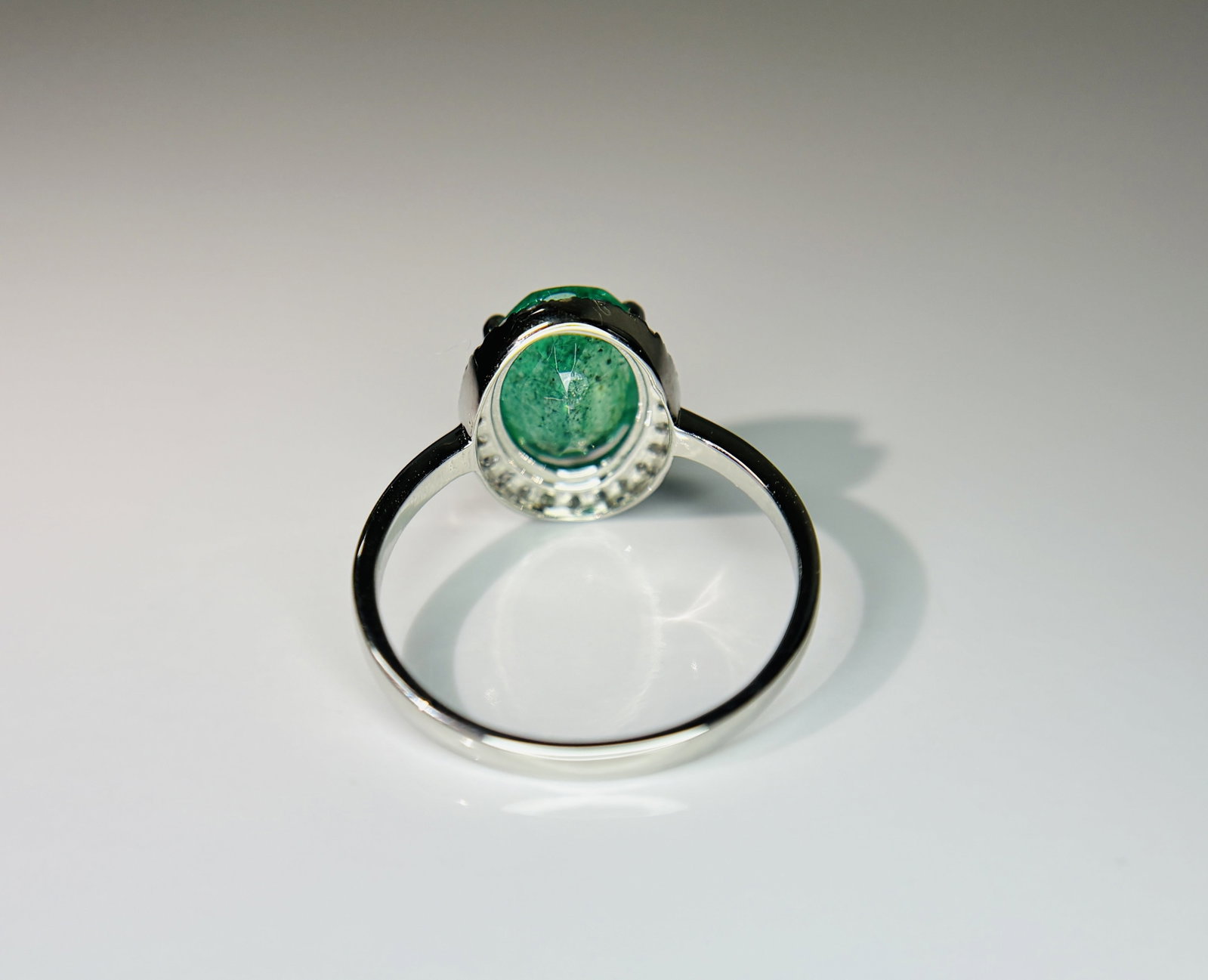 Beautiful 2.70 CT Natural Emerald Ring With Natural Diamonds & Platinum 950 - 5