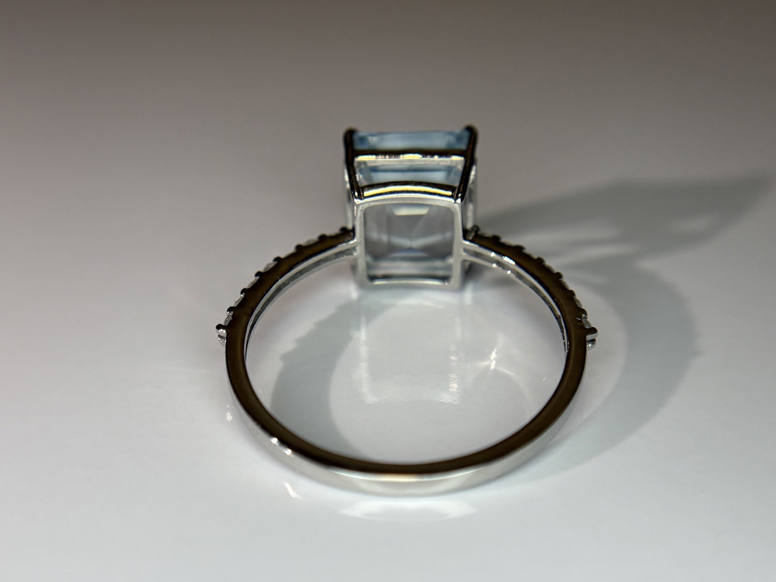 Beautiful 3.34 CT Natural Aquamarine Ring With Natural Diamonds & 950 Platinum - 7