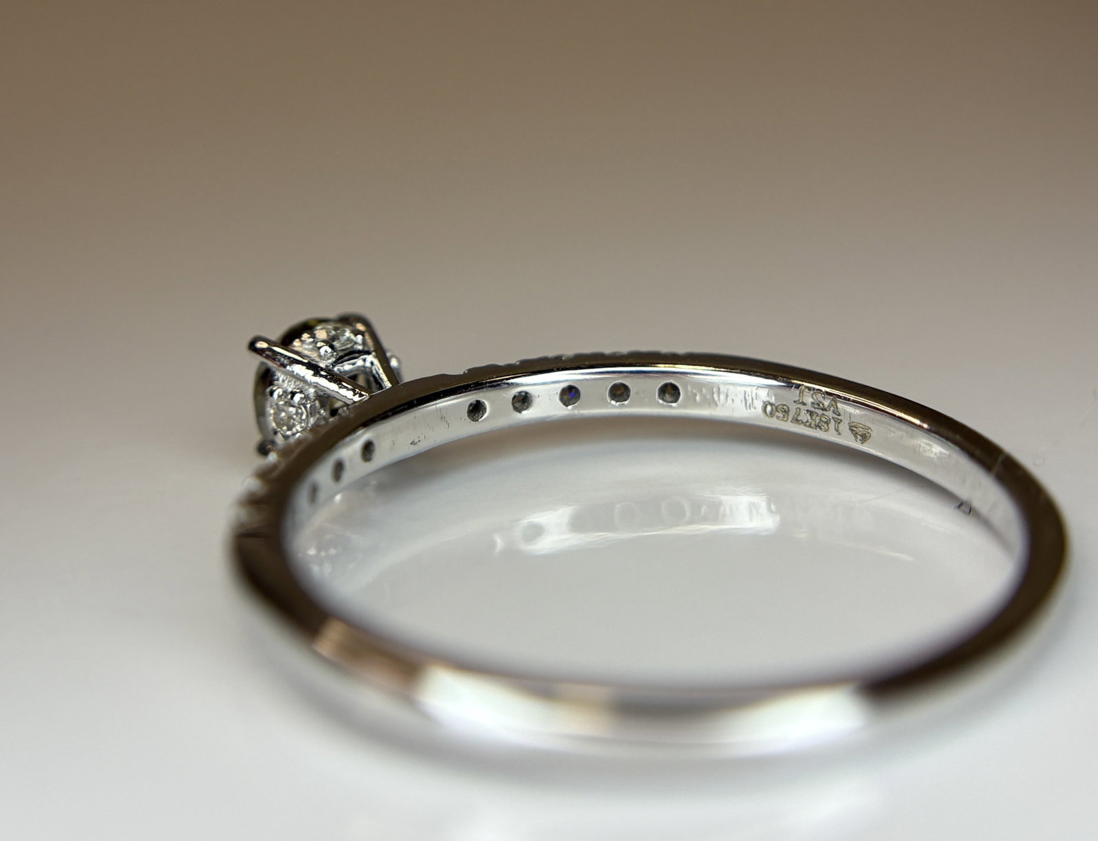 Beautiful 0.26 Ct Natural Champagne Solitaire Diamond & 18k Gold - 5