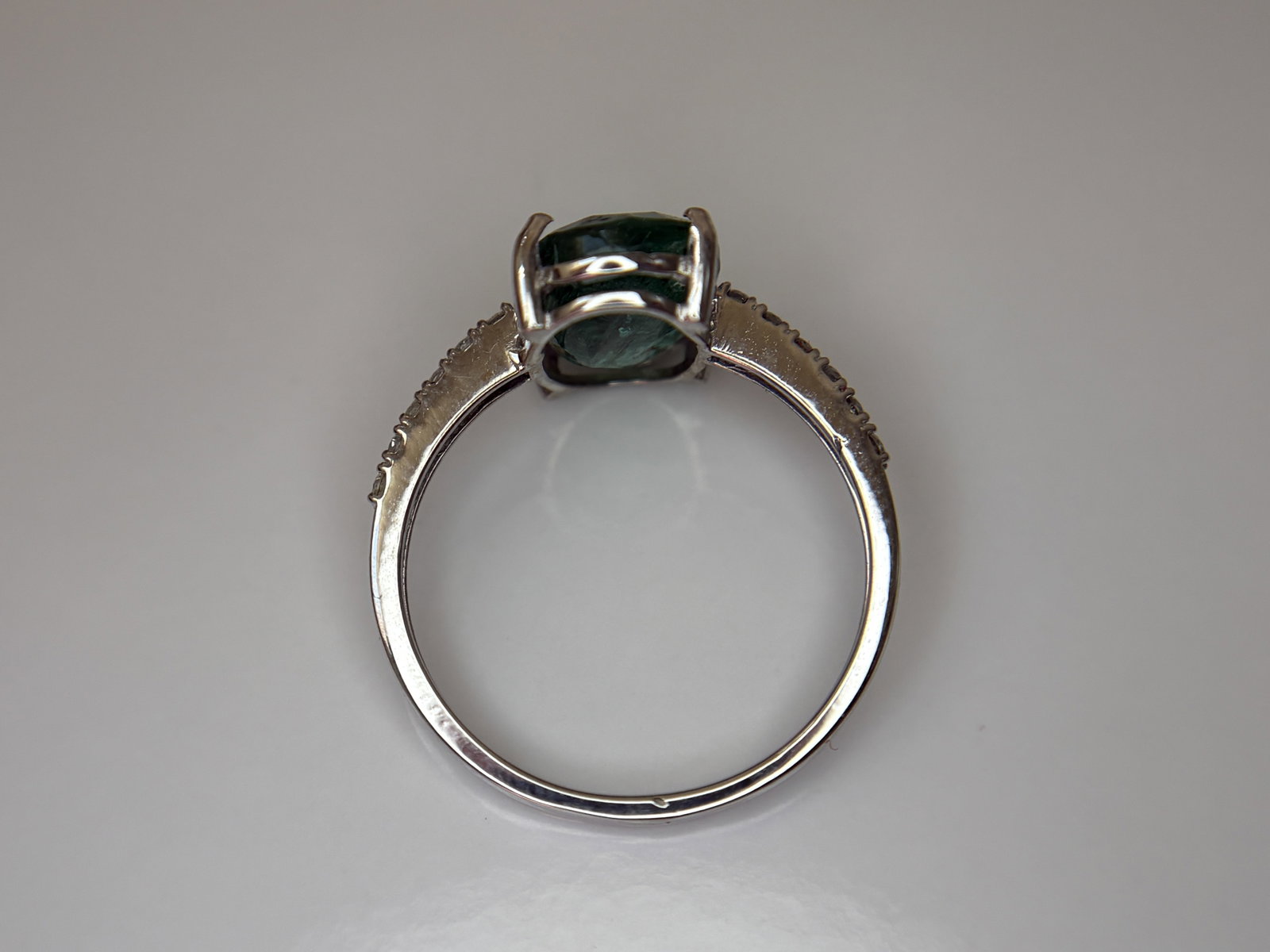 Beautiful Natural Emerald 3.00ct With Natural Diamonds & 18k Gold - 7