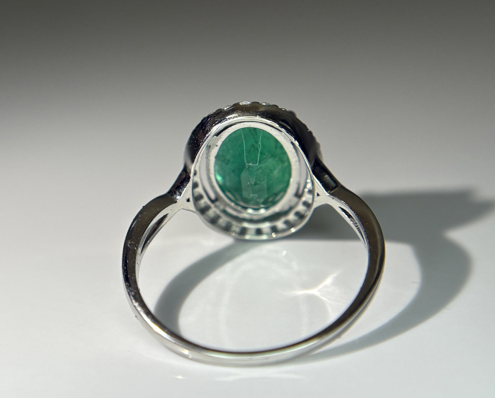 Beautiful 2.70 CT Natural Emerald Ring With Natural Diamonds & Platinum 950 - 8