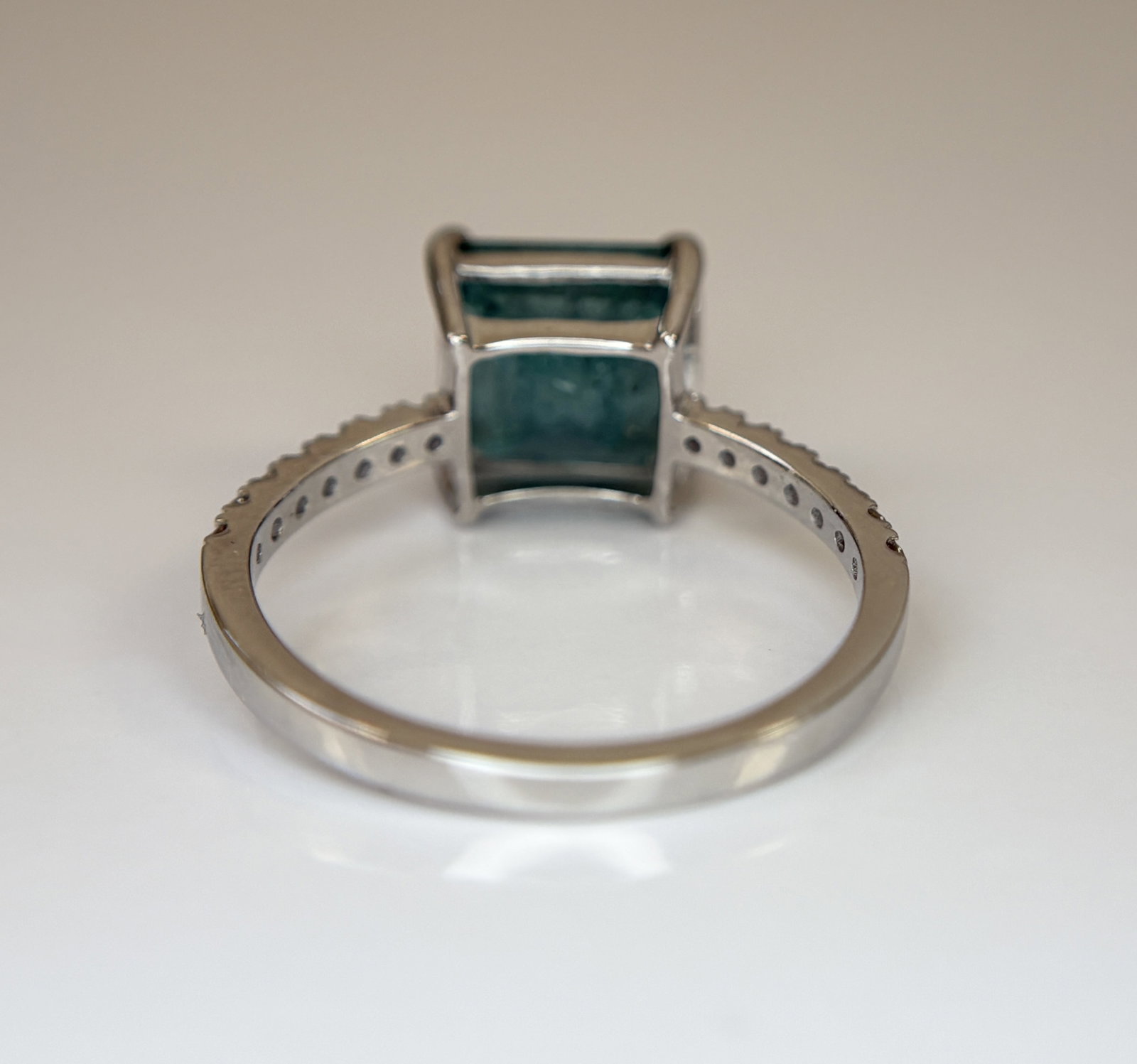Beautiful 3.42 CT Natural Emerald Ring With Natural Diamonds & Platinum 950 - 7