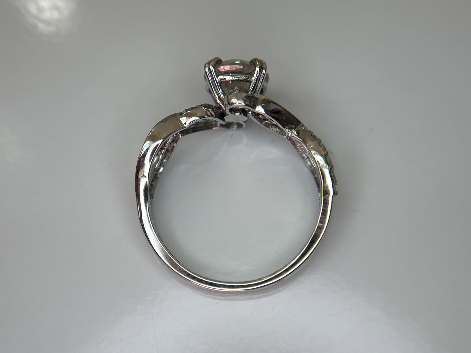 Beautiful 1.36ct Natural Diamond Ring With 18k White Gold - 7