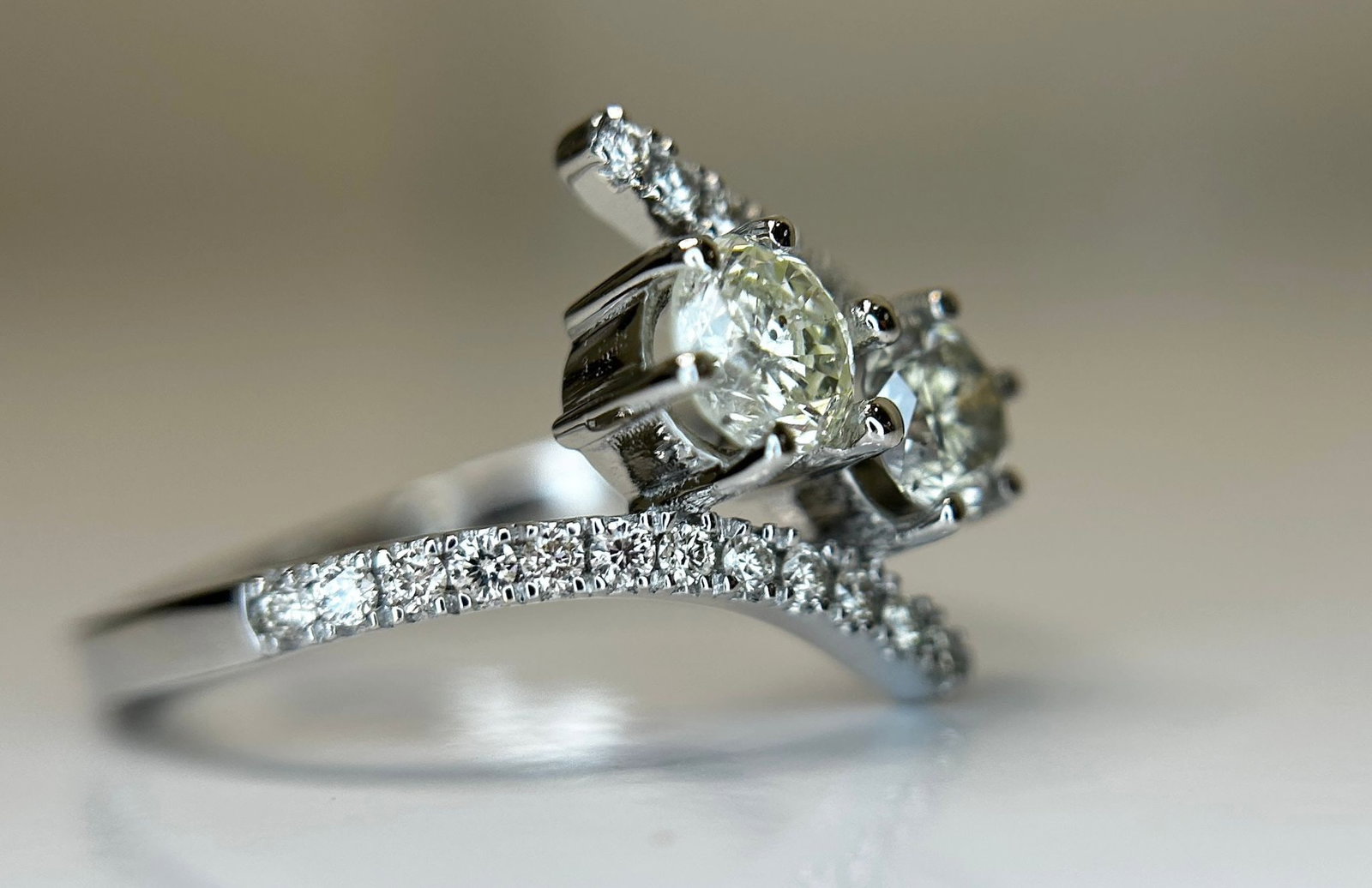 Beautiful Natural 1.15 Carat Diamond Ring With 18k White Gold - 6