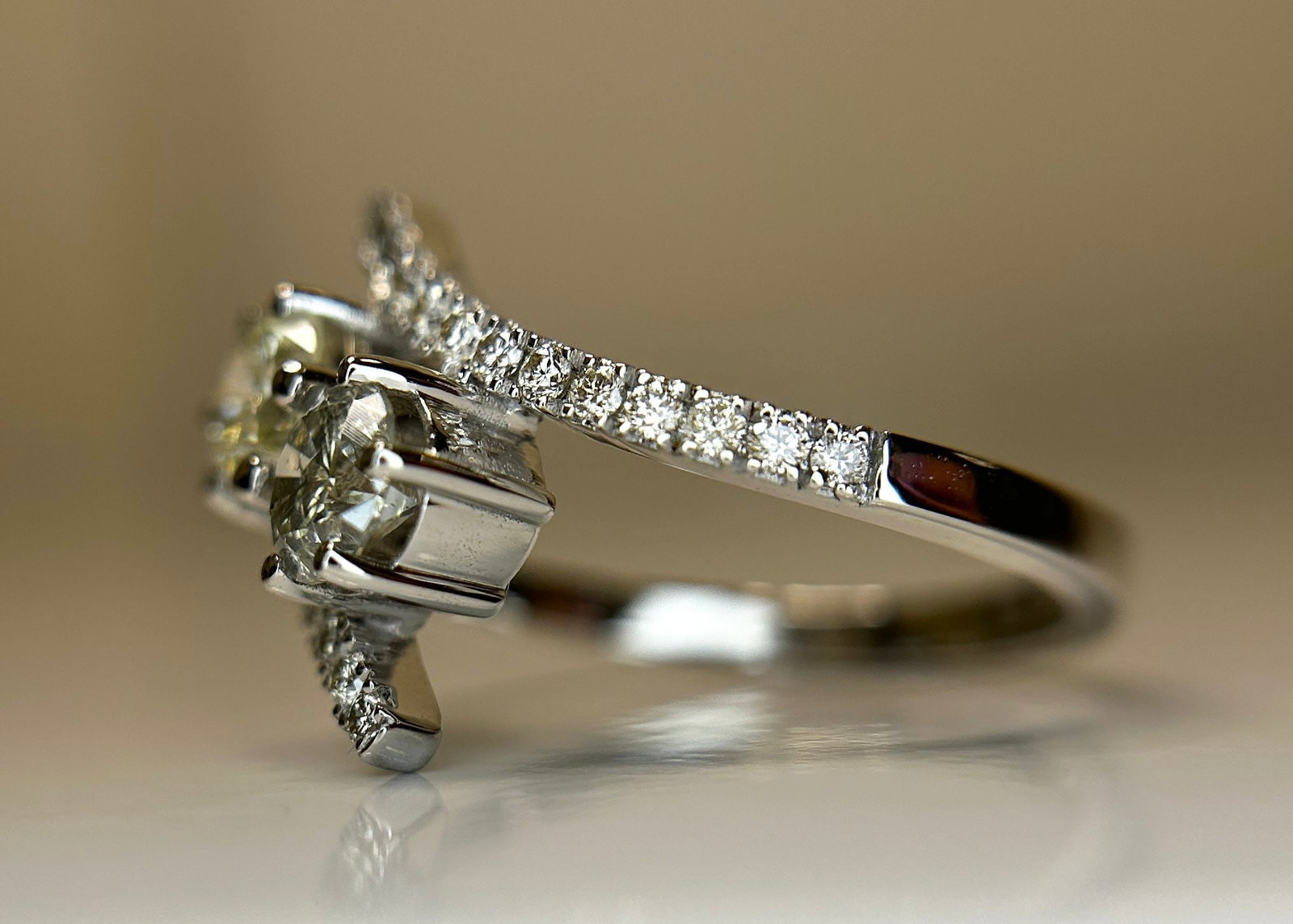 Beautiful Natural 1.15 Carat Diamond Ring With 18k White Gold - 7