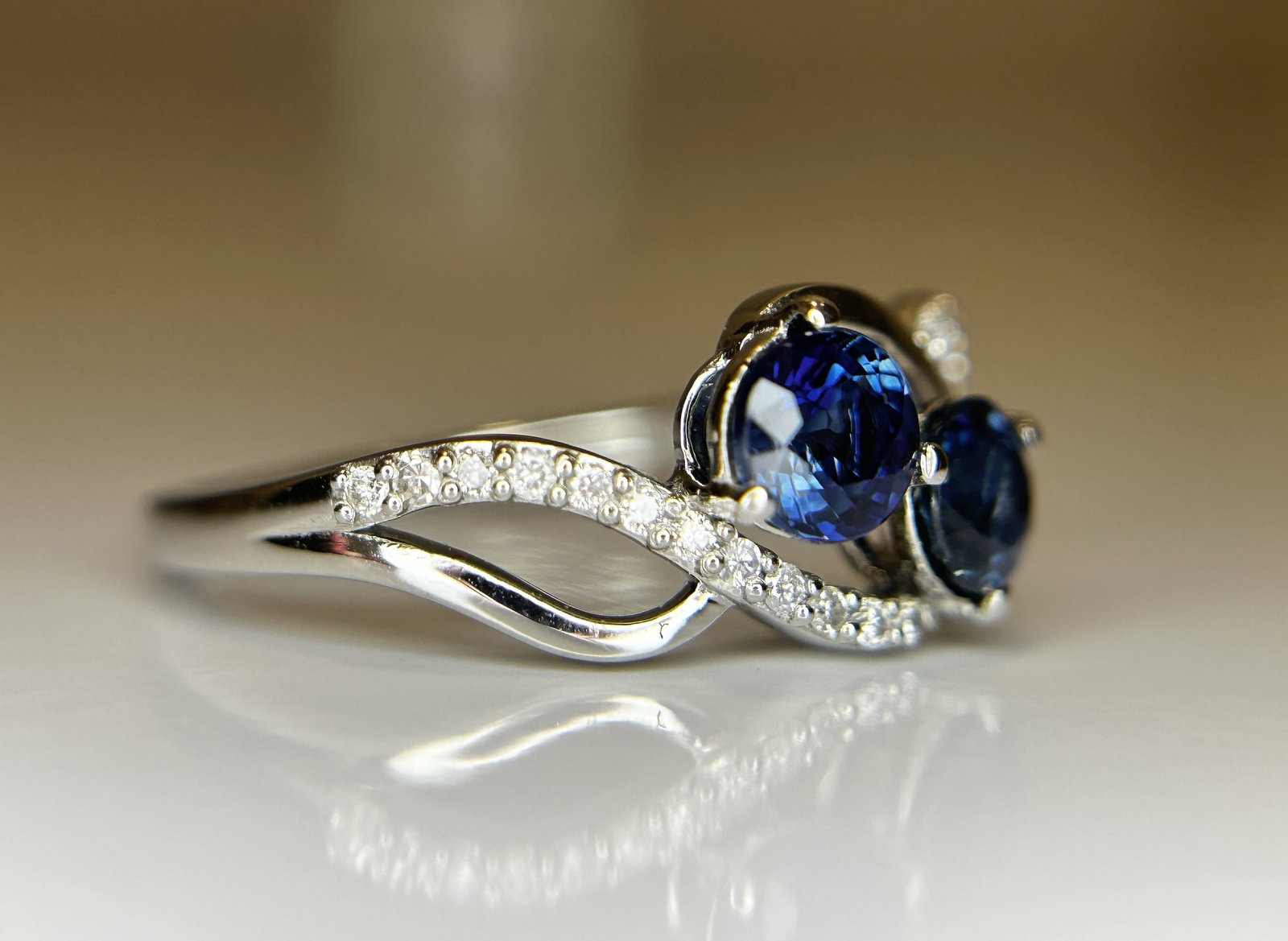 Beautiful 1.05 CT Unheated Ceylon Blue Sapphire Diamonds & 950 Platinum - 8