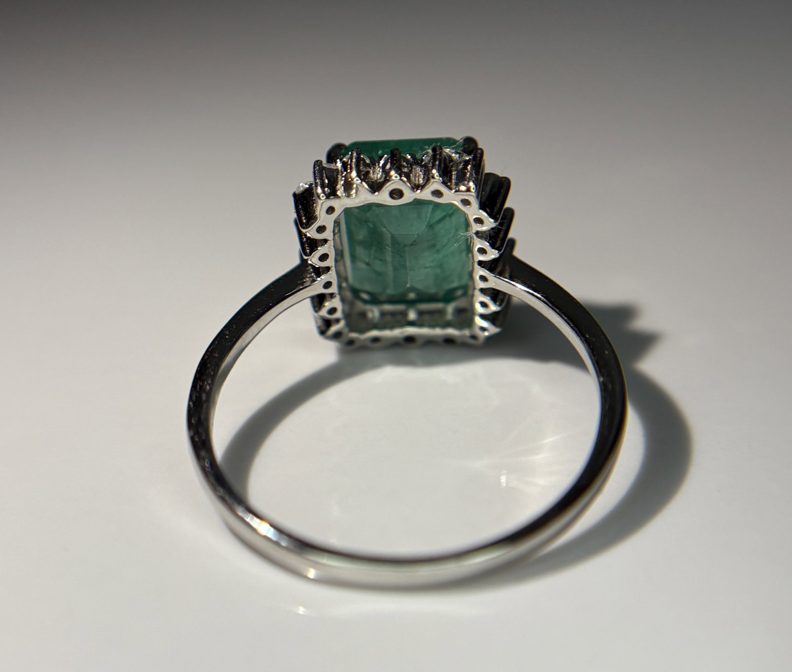Beautiful 2.90 CT Natural Emerald Ring With Natural Diamonds & Platinum 950 - 8