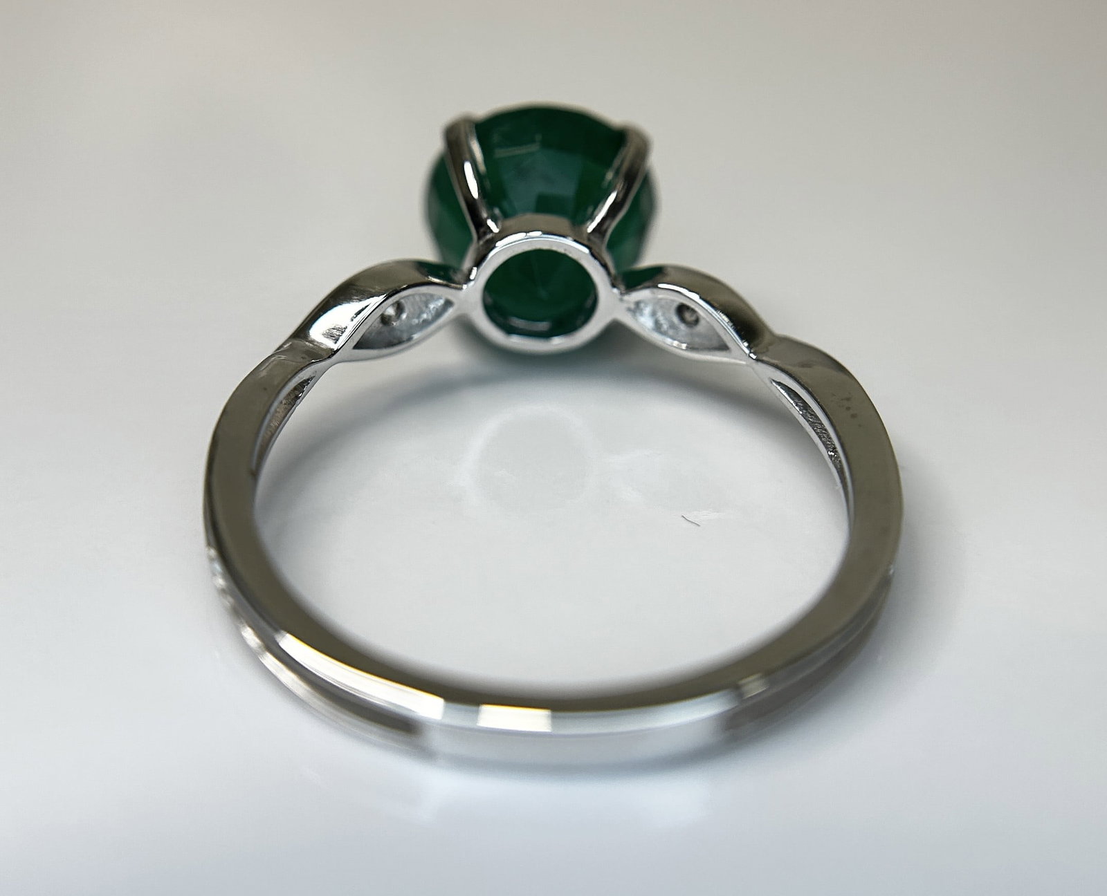 Beautiful 2.74 CT Natural Emerald Ring With Natural Diamonds & Platinum 950 - 6