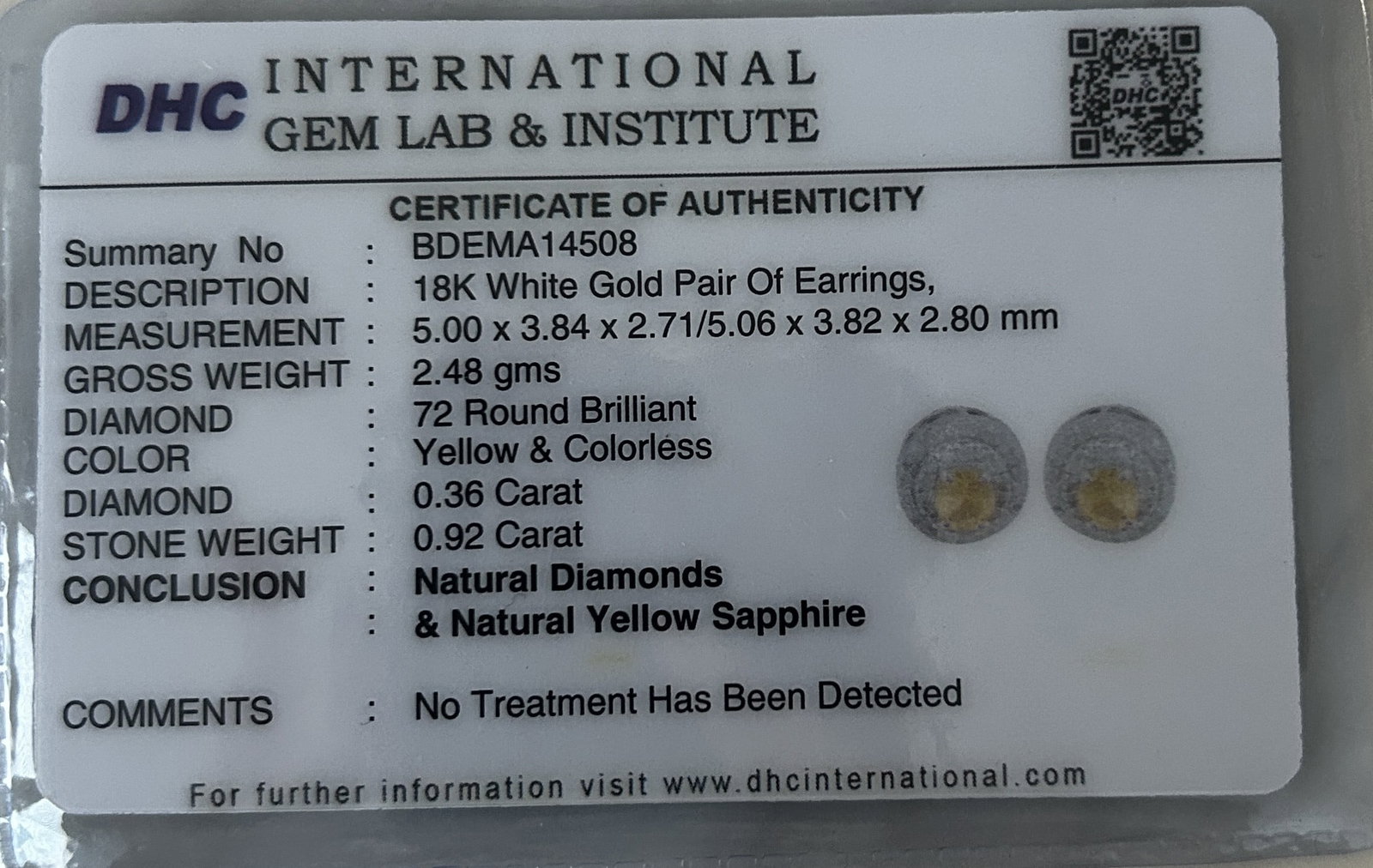 Beautiful 0.92 CT Unheated Ceylon Yellow Sapphire With Natural Diamonds & 18k Gold - 8