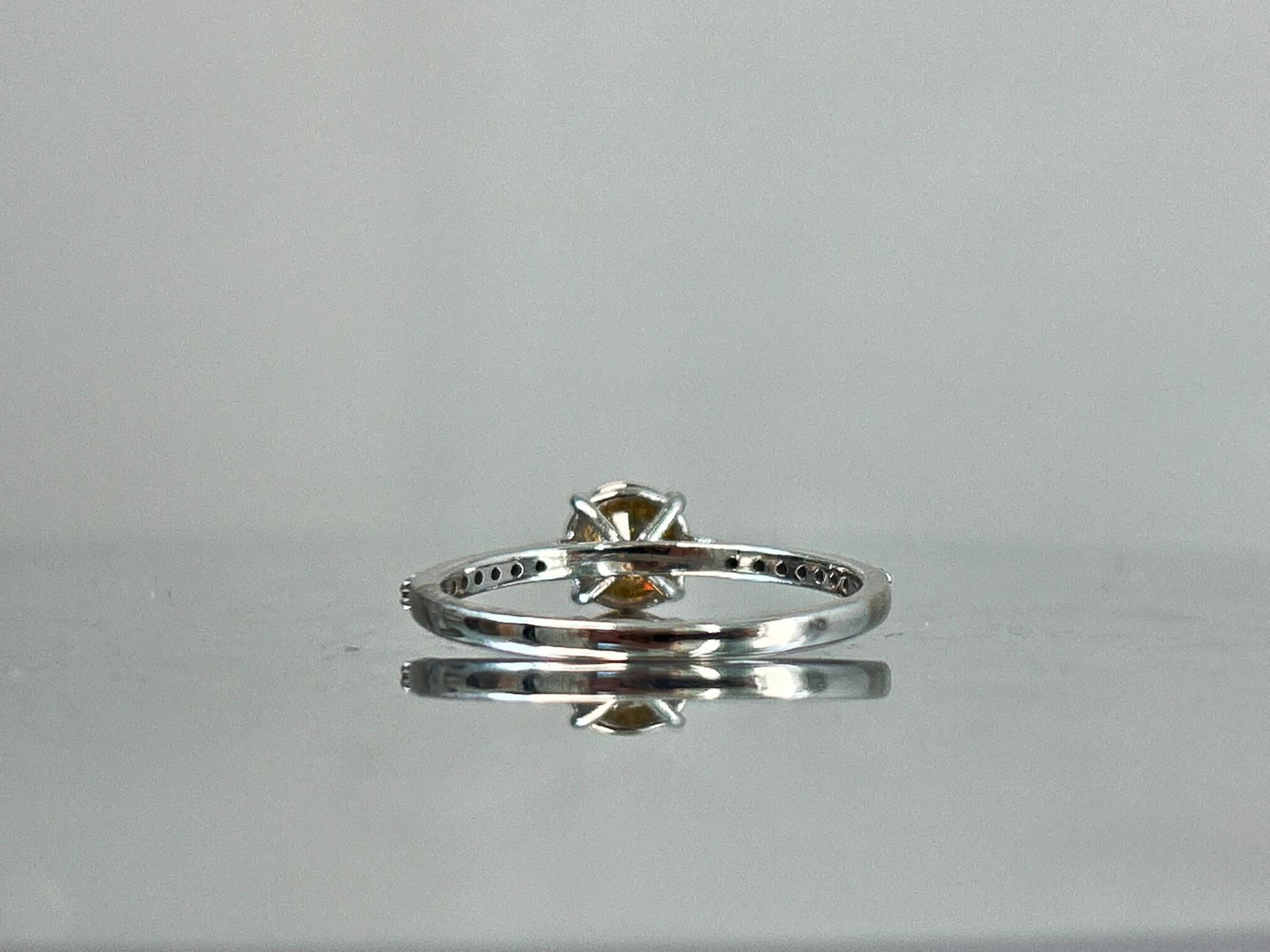 Beautiful Natural 0.82 CT Natural Solitaire Champagne Diamond Ring With 18k Gold - 5