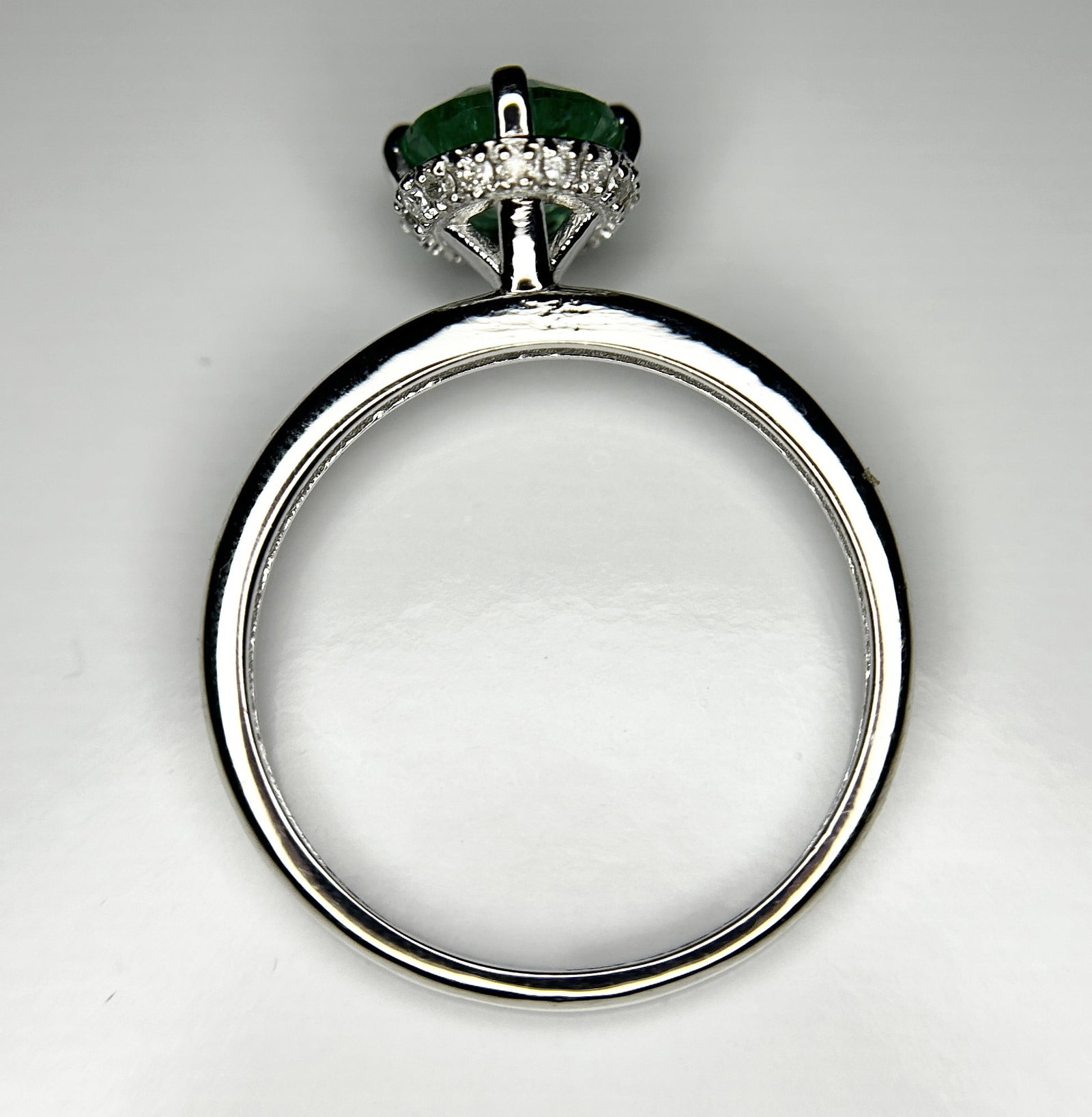 Beautiful 1.07ct Natural Emerald With Natural Diamonds & 18k Gold - 6