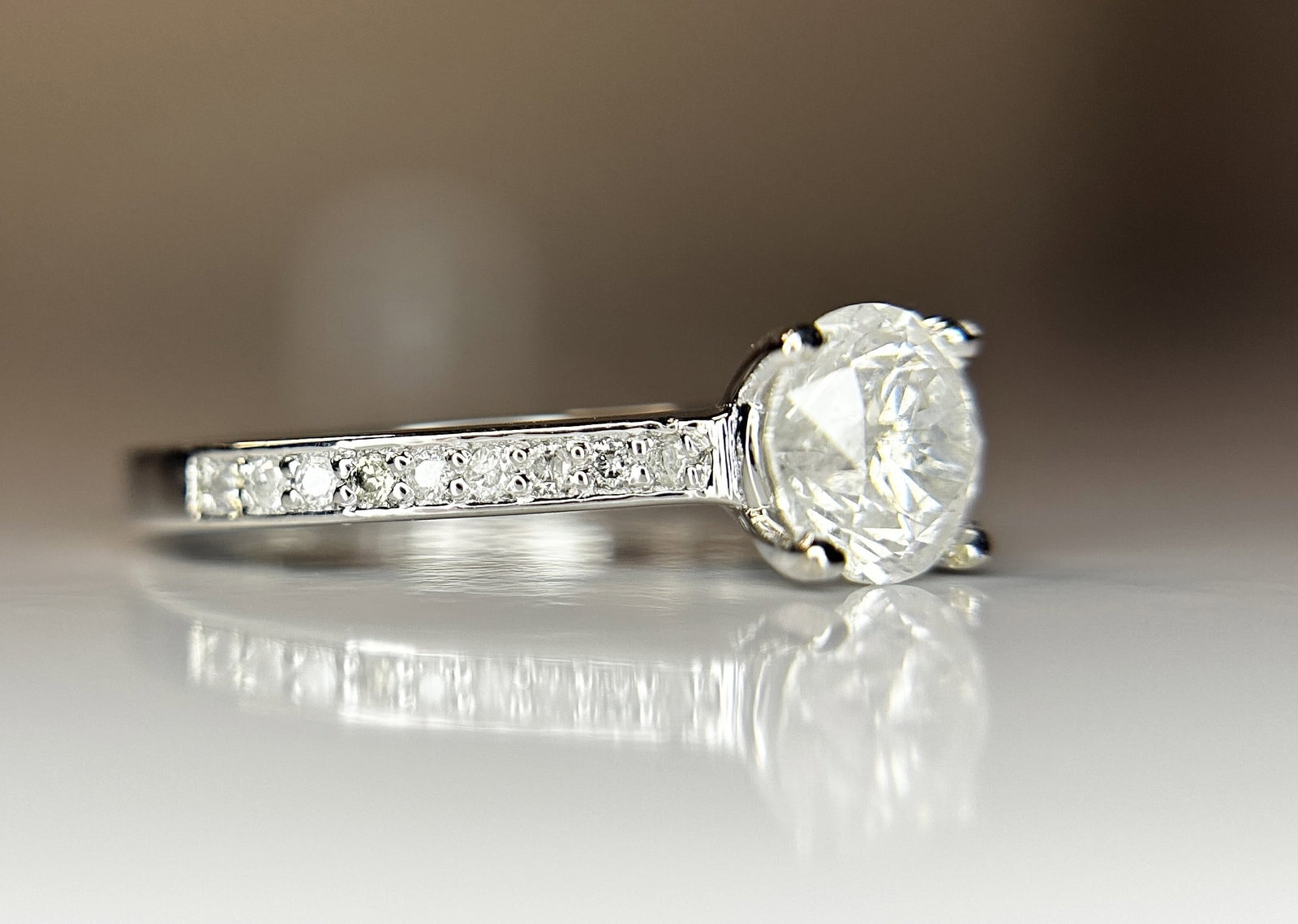Beautiful 1.21ct Untreated Natural Solitaire Diamond & 18k Gold - 5