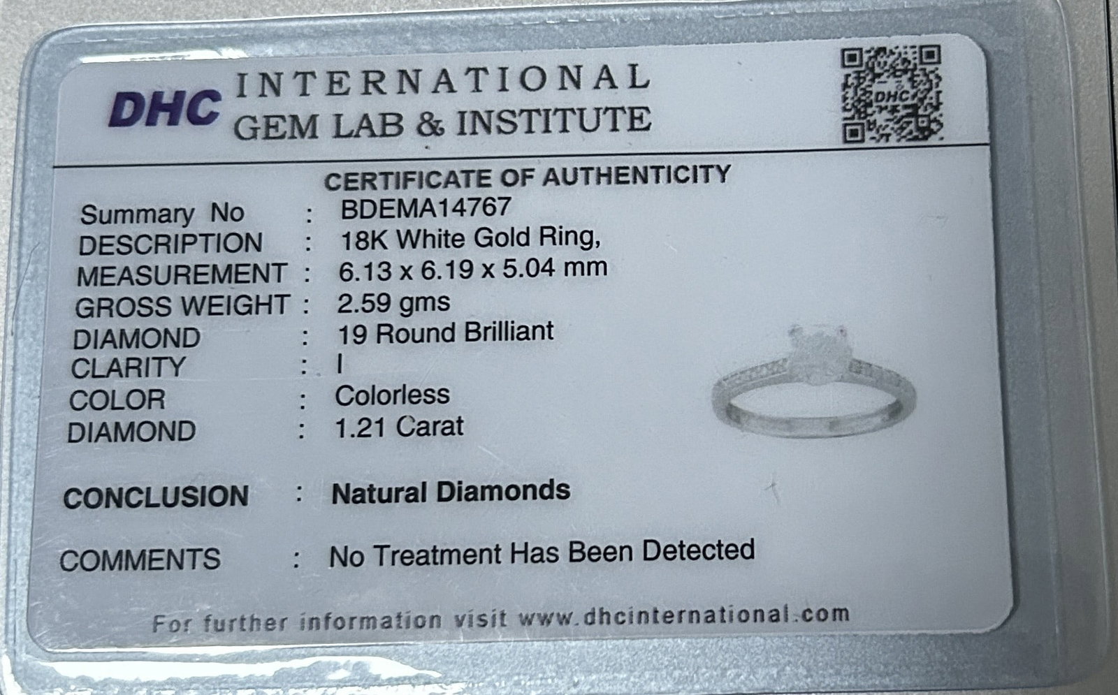 Beautiful 1.21ct Untreated Natural Solitaire Diamond & 18k Gold - 8