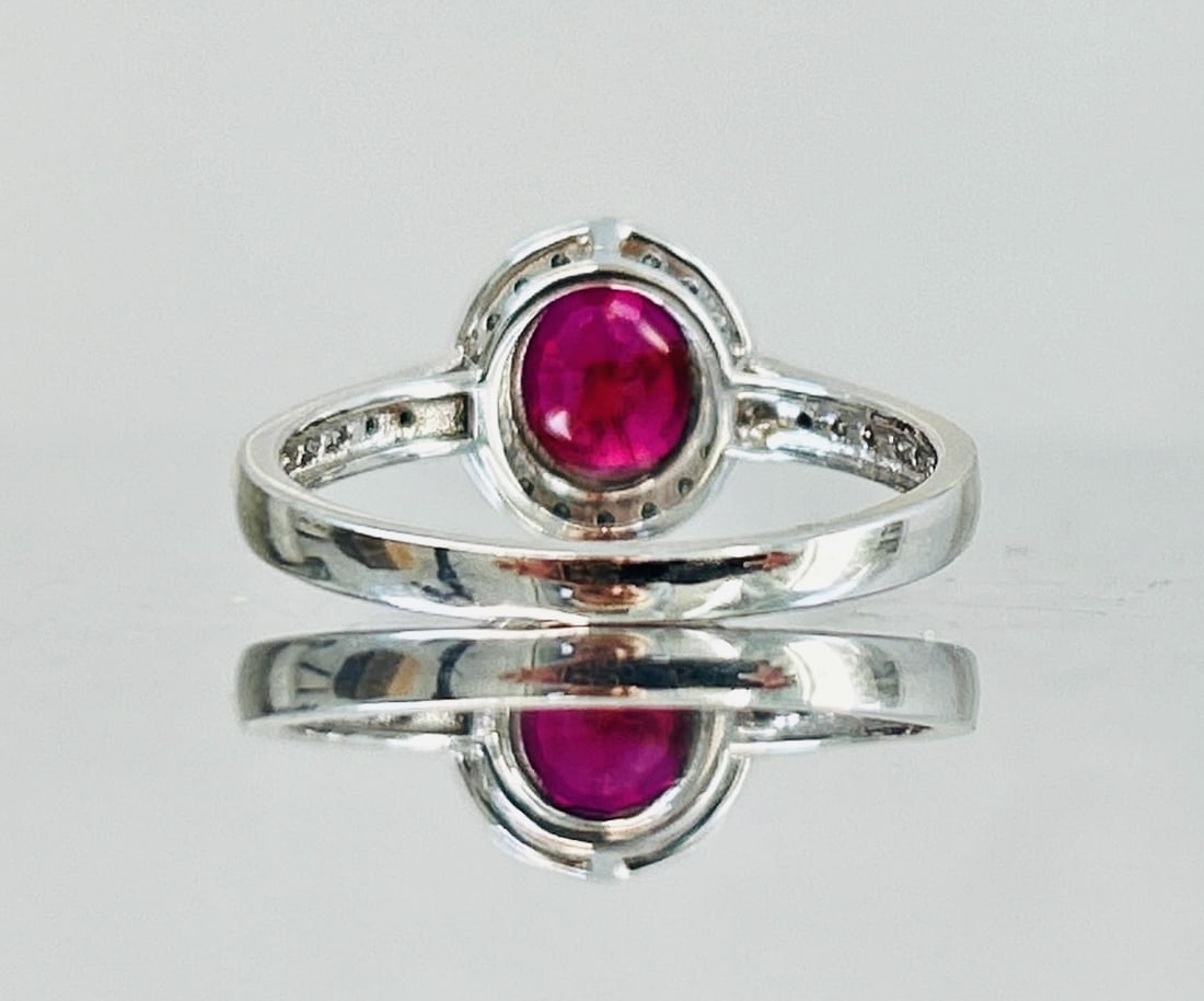 Natural Burma Ruby Unheated/Untreated With Natural Diamonds & 18k Gold - 5