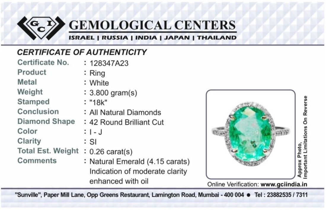 Beautiful 4.15CT Untreated Natural Columbian Emerald Ring, Diamonds & 18k Gold - 11