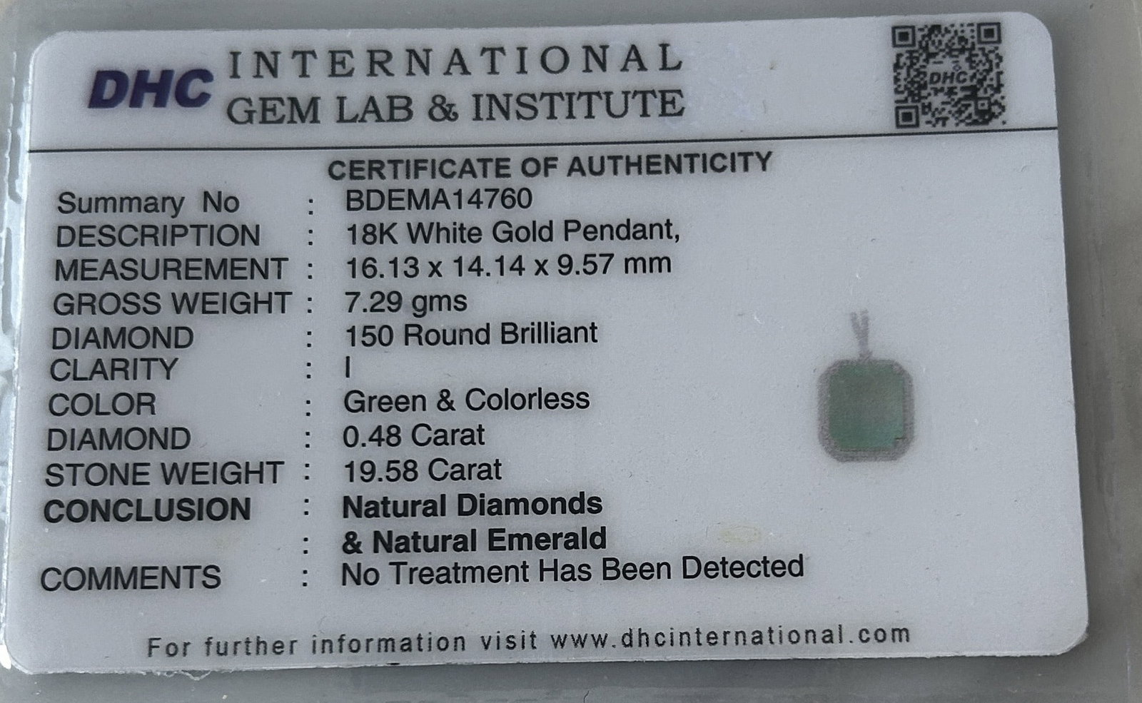 Beautiful 19.58 ct Natural Columbian Emerald With Natural Diamonds & 18k Gold - 9