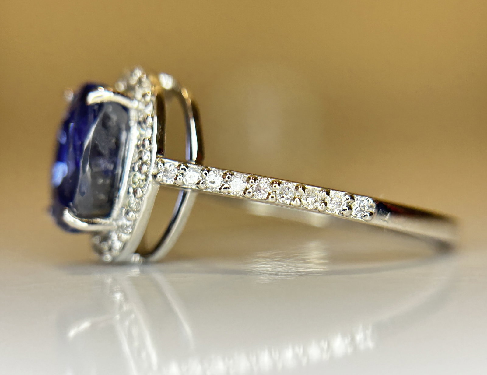 Beautiful 2.24 CT Unheated Burma Blue Sapphire Diamonds & 950 Platinum - 9