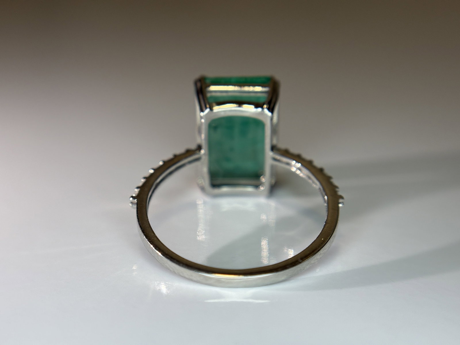 Beautiful 3.66 CT Natural Emerald Ring With Natural Diamonds & Platinum 950 - 6