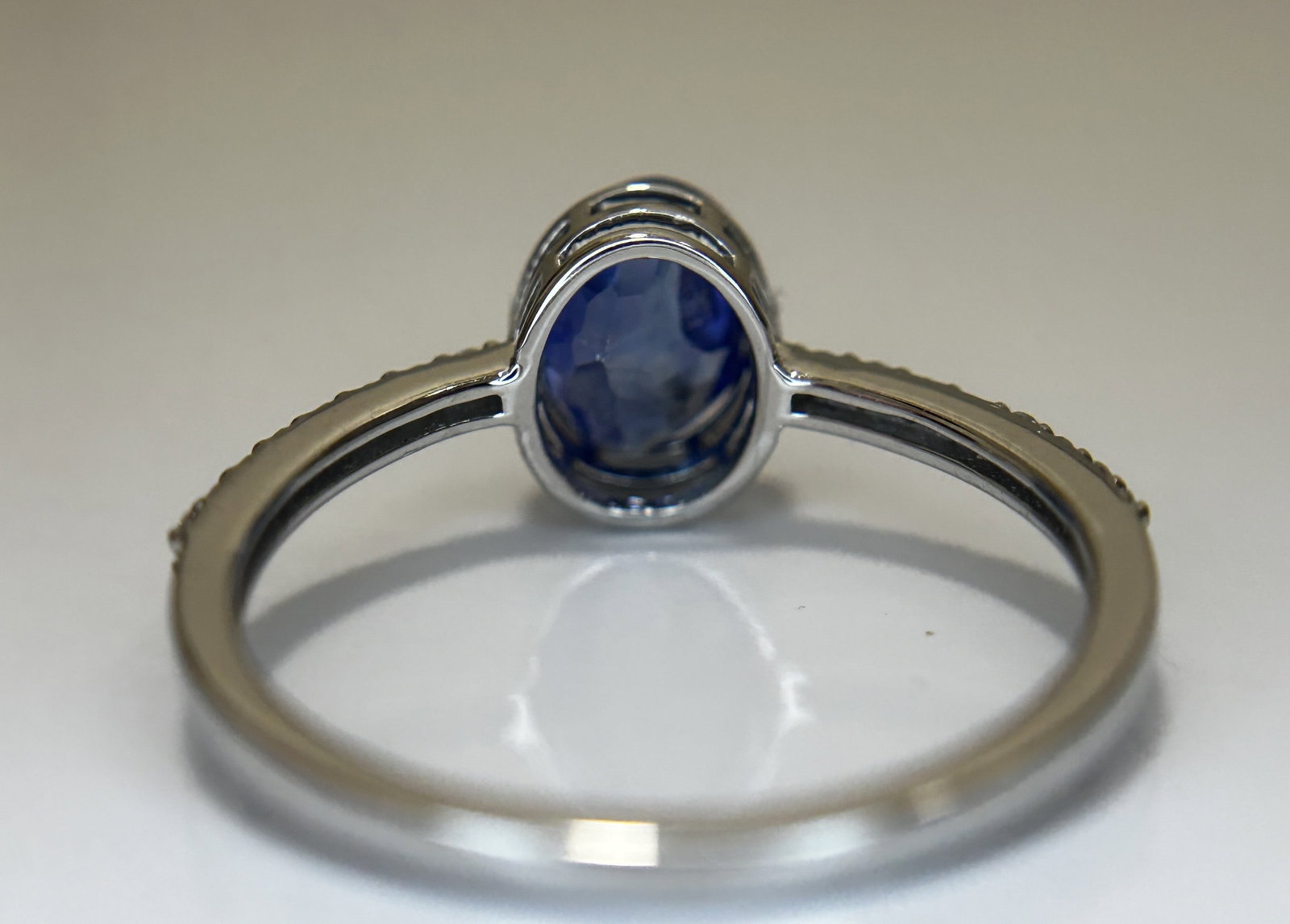 Beautiful 1.77CT Unheated Burma Blue Sapphire Diamonds & Platinum - 10