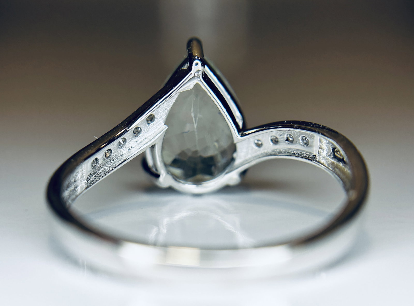 Beautiful 2.60 CT Natural Aquamarine Ring With Natural Diamonds & 18k White Gold - 5