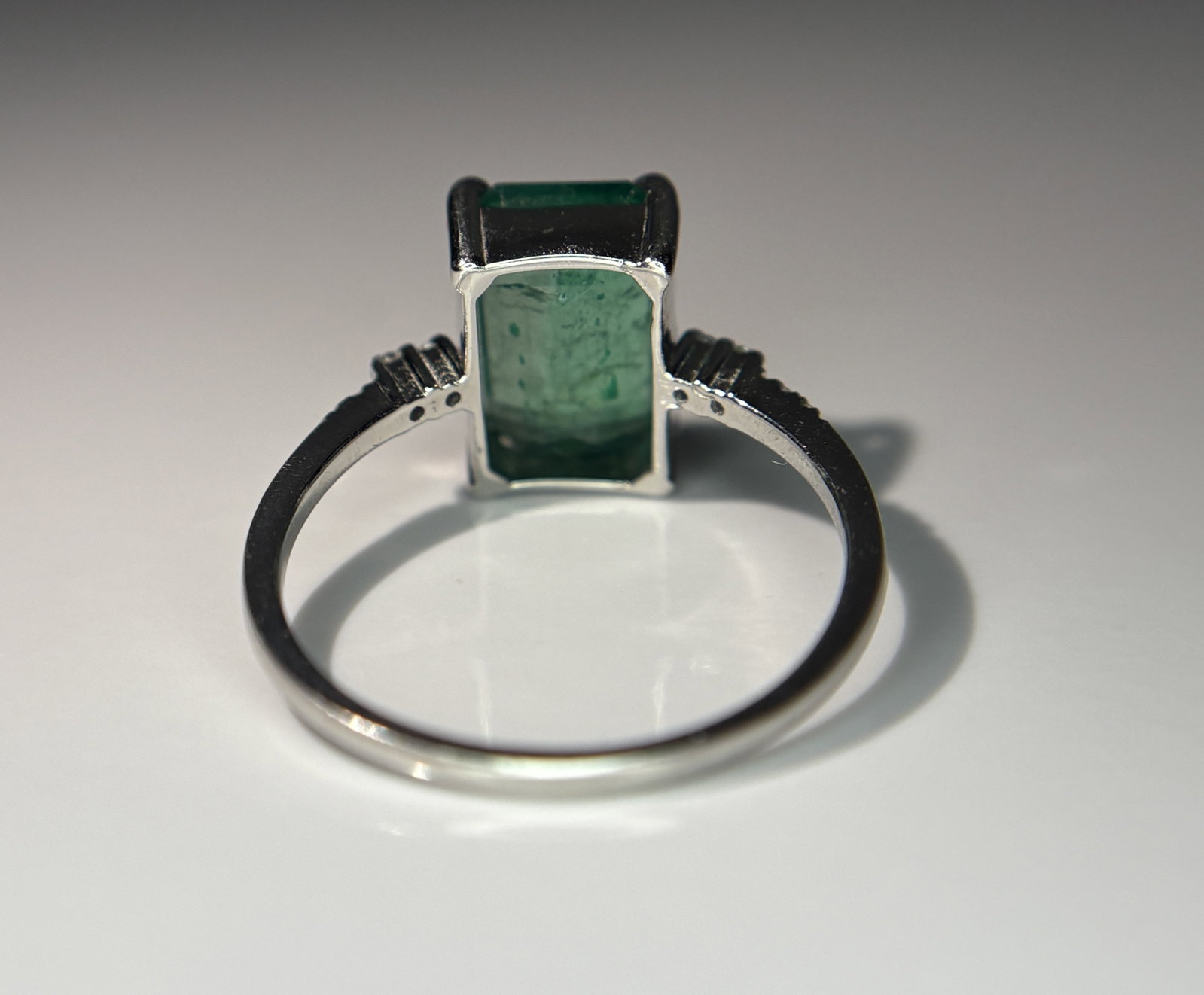 Beautiful 3.00 CT Natural Emerald Ring With Natural Diamonds & Platinum 950 - 7