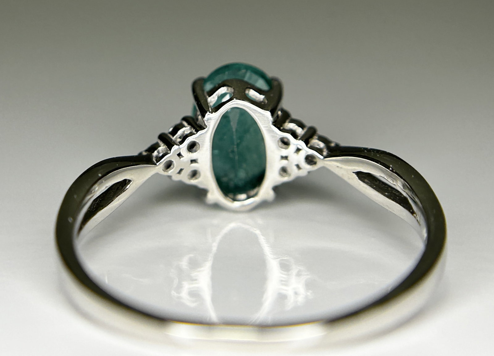 Beautiful Natural 1.35ct Emerald Ring With Natural Diamonds & Platinum 950 - 5