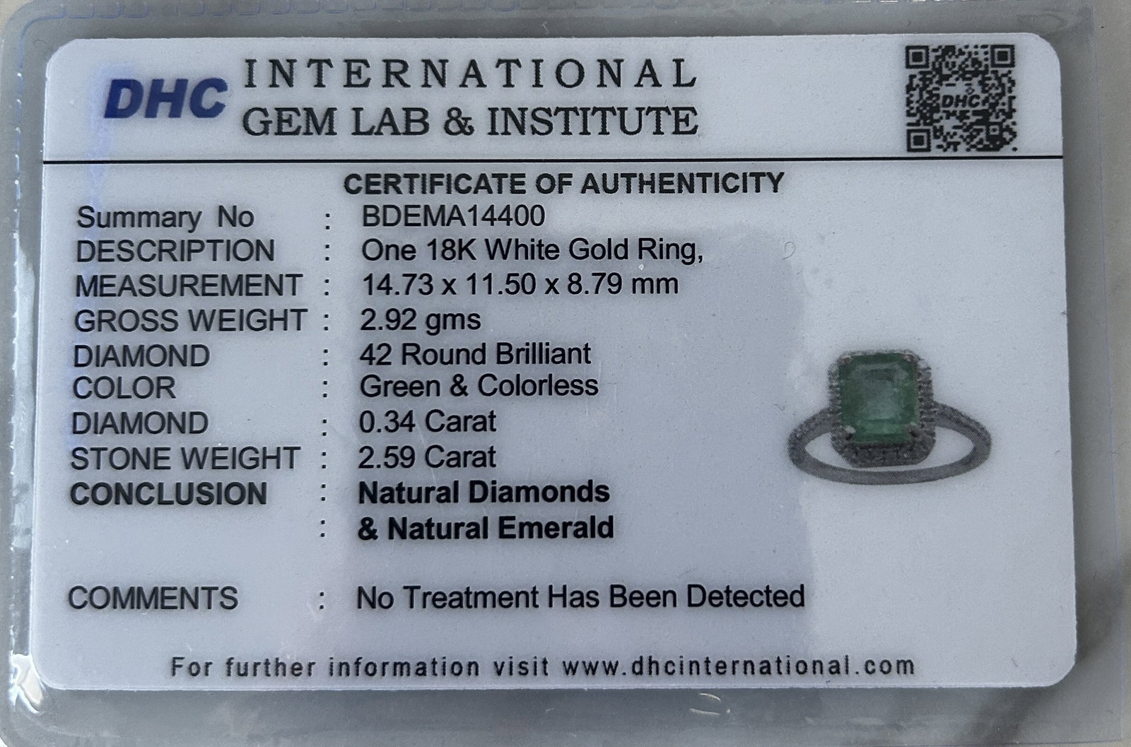 Beautiful 2.59ct Natural Columbian Emerald With Natural Diamonds & 18k Gold - 8
