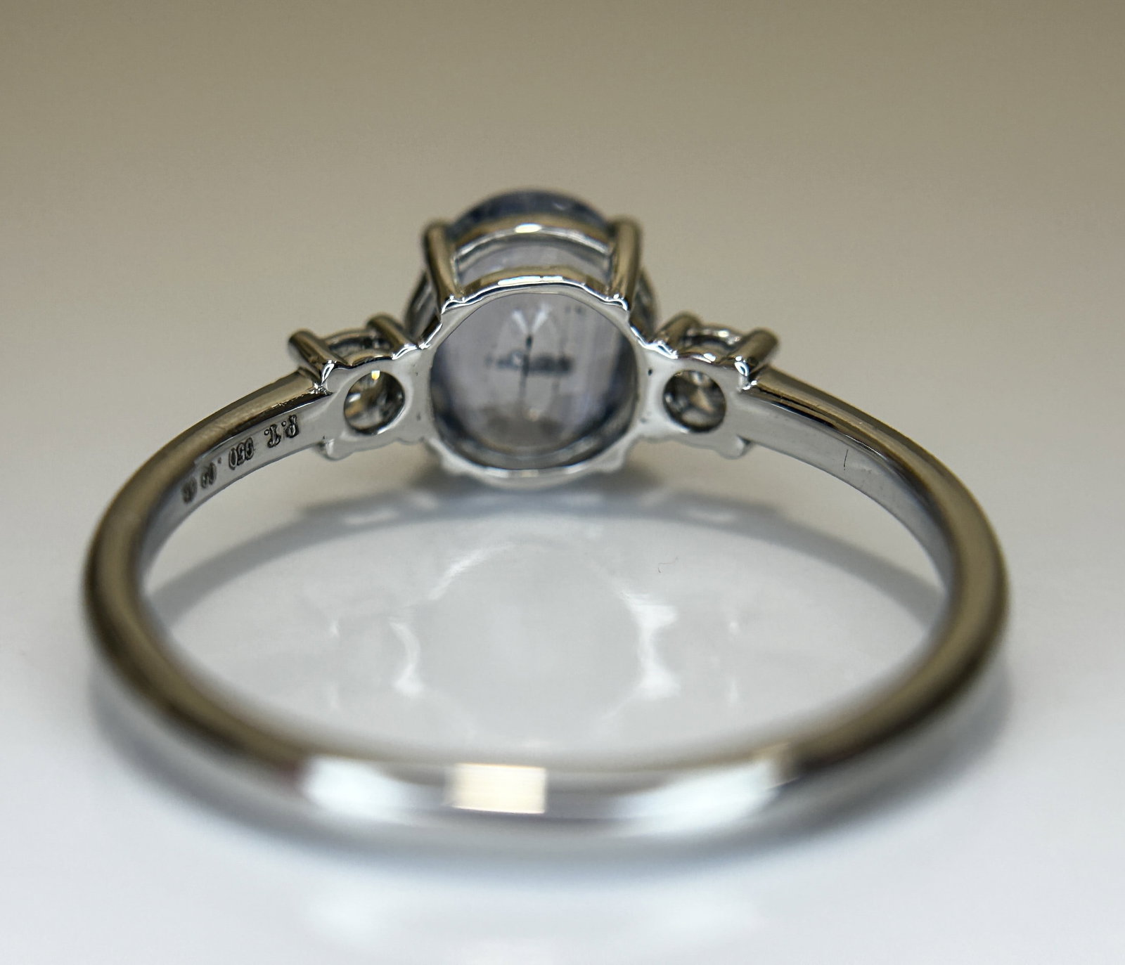 Beautiful 1.75 Ct Unheated Ceylon Cornflour Blue Sapphire Diamonds & 950 Platinum - 5