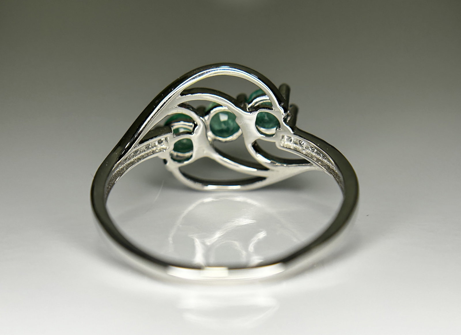 Beautiful 0.61Ct Natural Emerald Ring With Natural Diamonds & Platinum 950 - 5