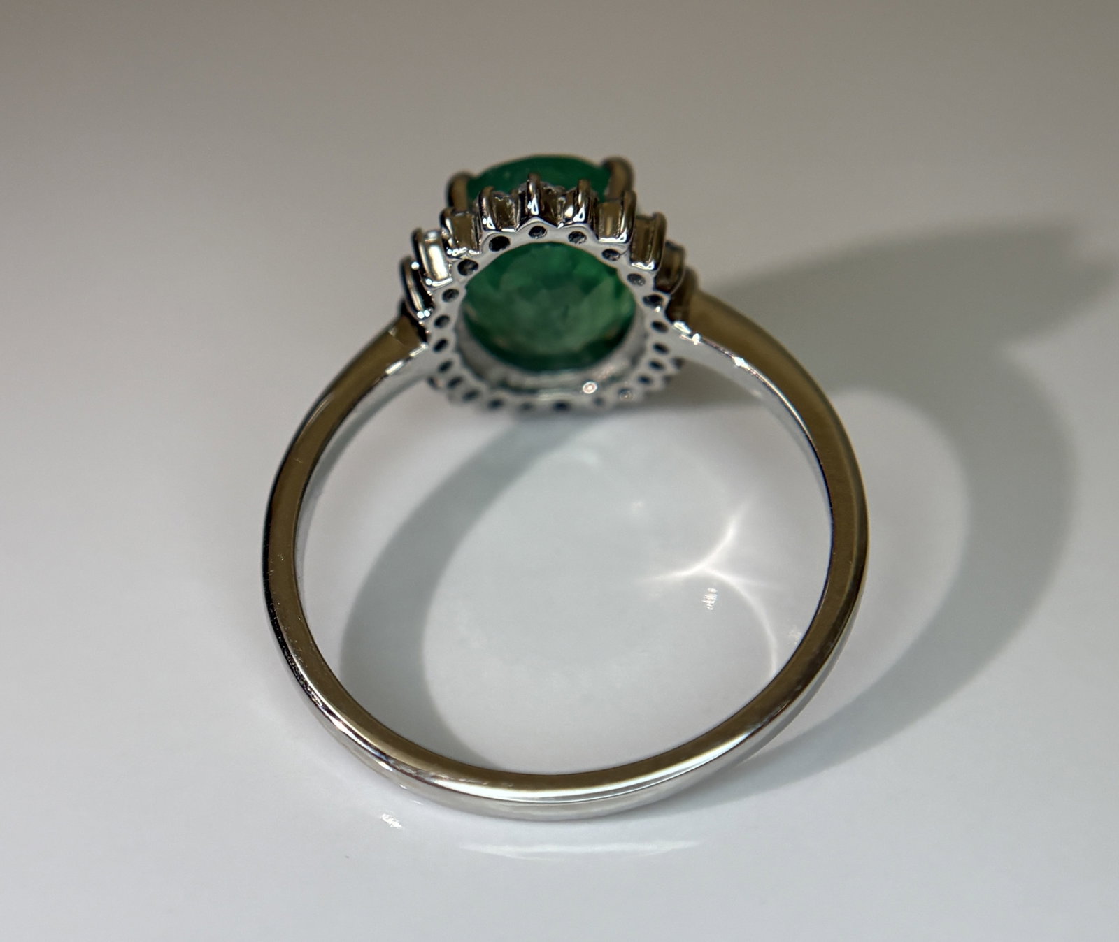 Beautiful 2.30 CT Natural Emerald Ring With Natural Diamonds & Platinum 950 - 7