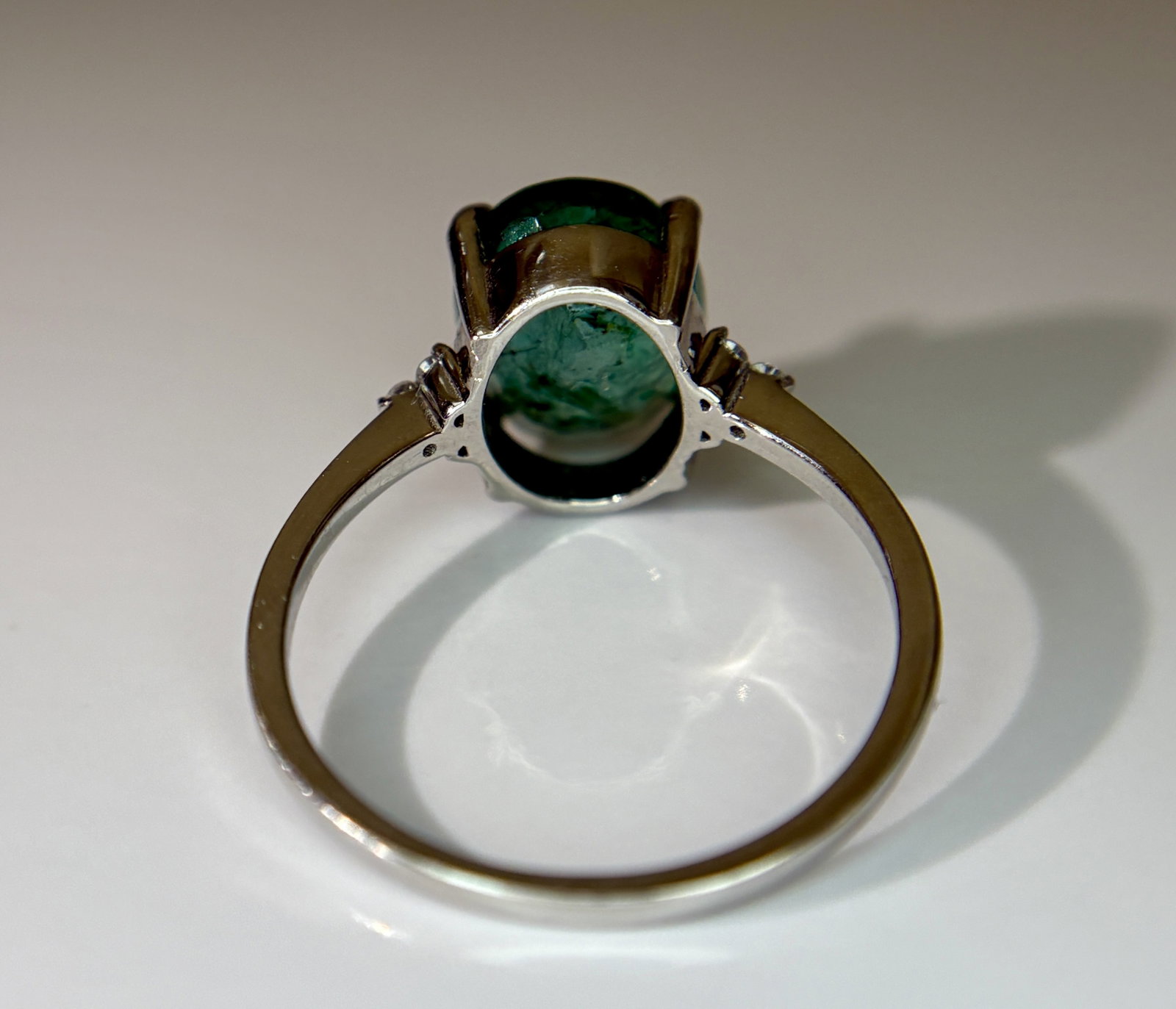 Beautiful 2.77 CT Natural Emerald Ring With Natural Diamonds & Platinum 950 - 11