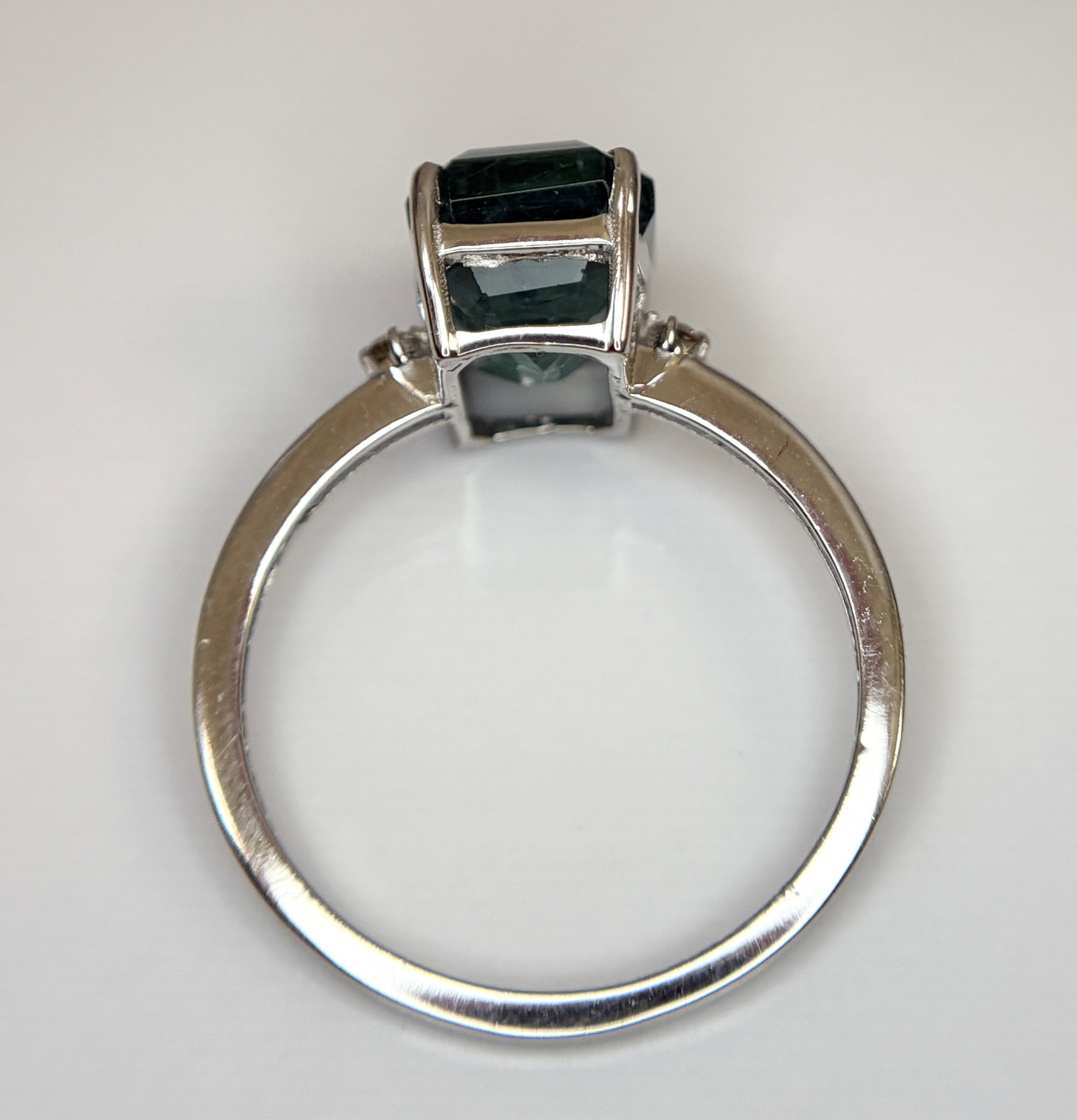 Beautiful 3.01 CT Natural Emerald Ring With Natural Diamonds & Platinum 950 - 5