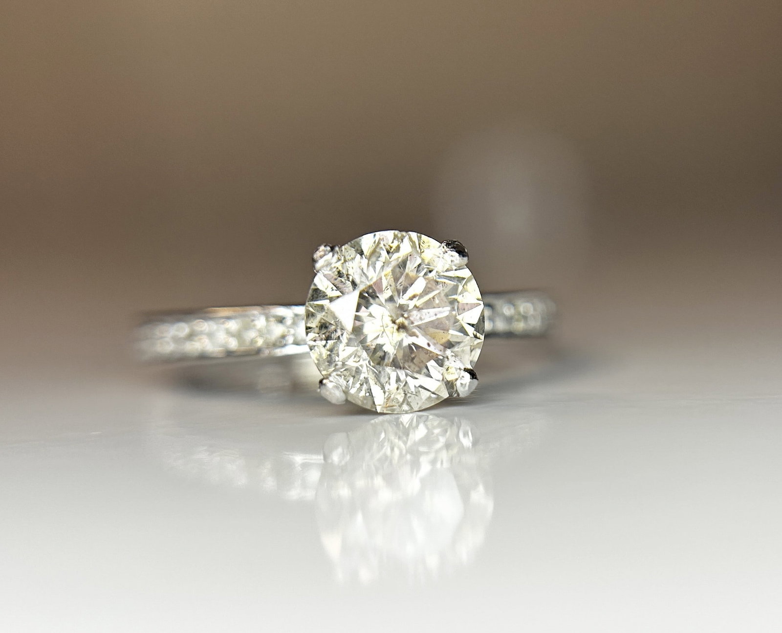 Beautiful 1.70ct Untreated Natural Solitaire Diamond & 18k Gold - 6