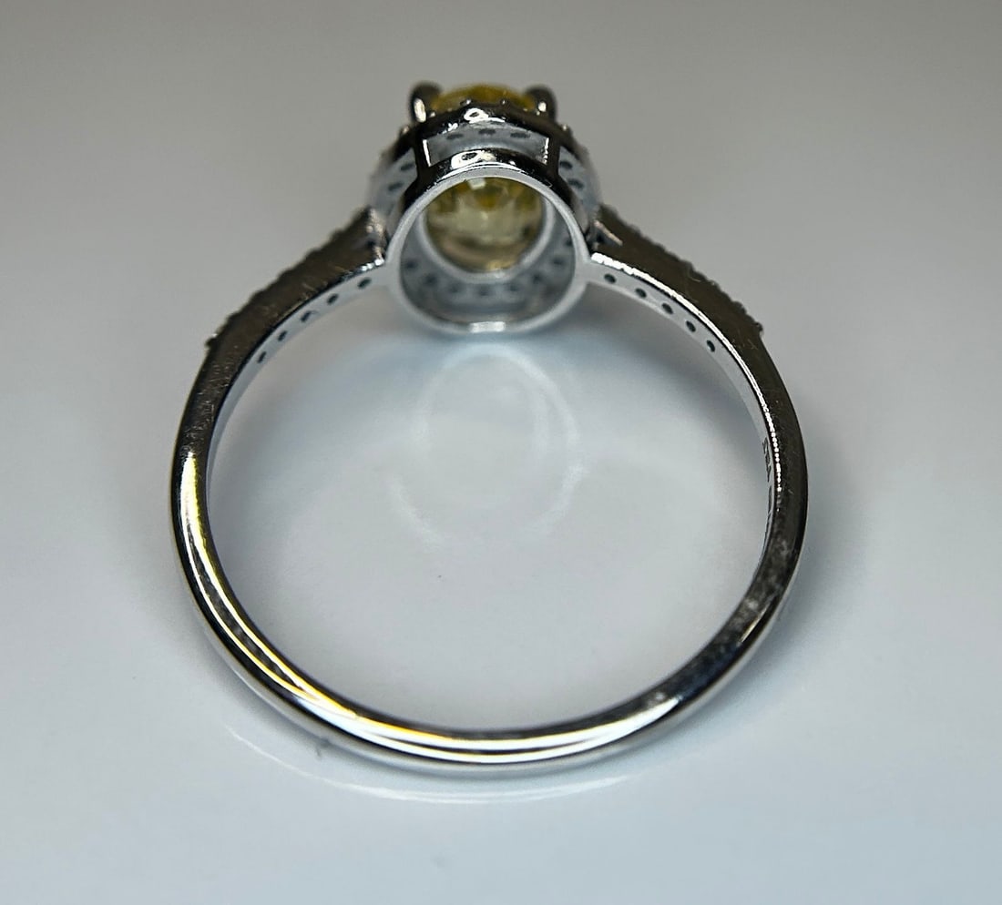 Beautiful Unheated Untreated Natural Ceylon Yellow Sapphire Diamonds & 18k Gold - 5