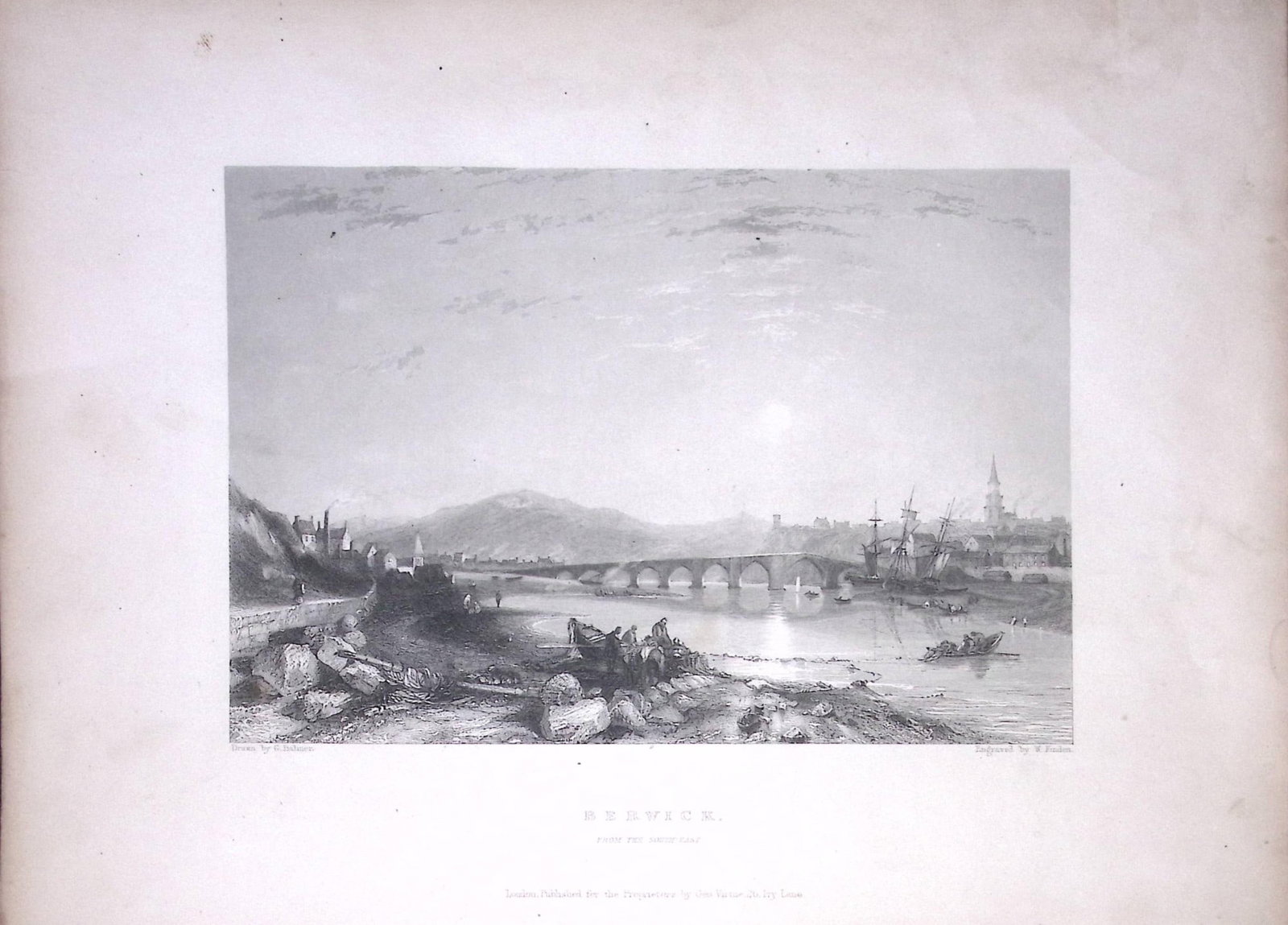 Berwick on Tweed WH Bartlett 1842 Antique Steel Engraving-2-TR: Title: Berwick on Tweed WH Bartlett 1842 Antique Steel Engraving-2-TR Description: This Steel Engraved Print Has Been Removed from an Antique 1842 Edition of. Finden’s The Ports, Harbours,
