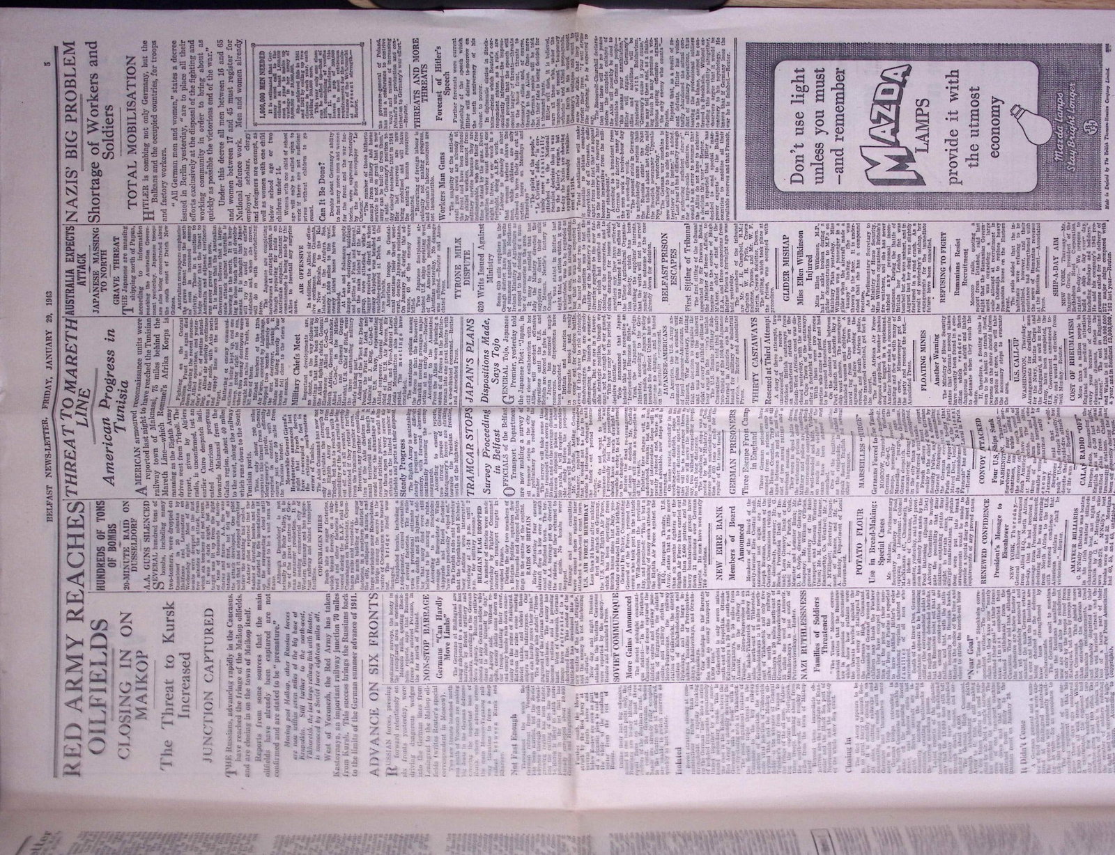 Job-Lot Original Belfast Ireland WW2 Newspapers Images & Reports of The War-42. - 11