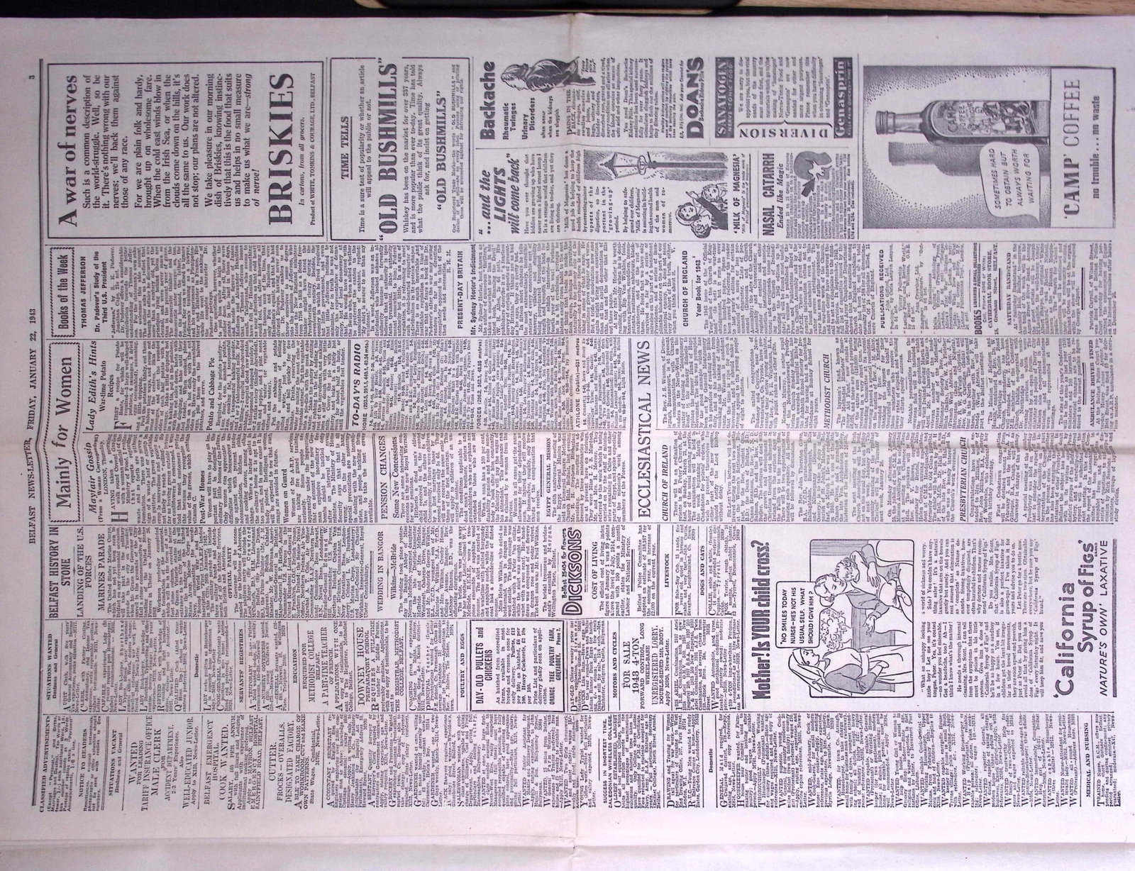 Job-Lot Original Belfast Ireland WW2 Newspapers Images & Reports of The War-42. - 13