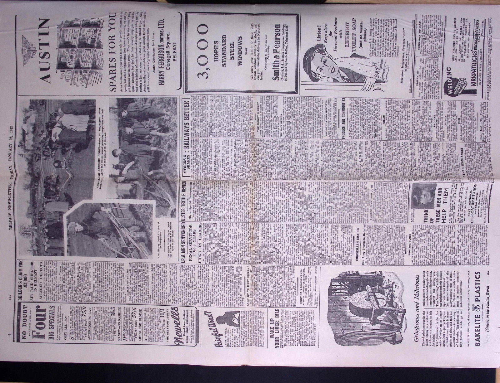 Job-Lot Original Belfast Ireland WW2 Newspapers Images & Reports of The War-42. - 15