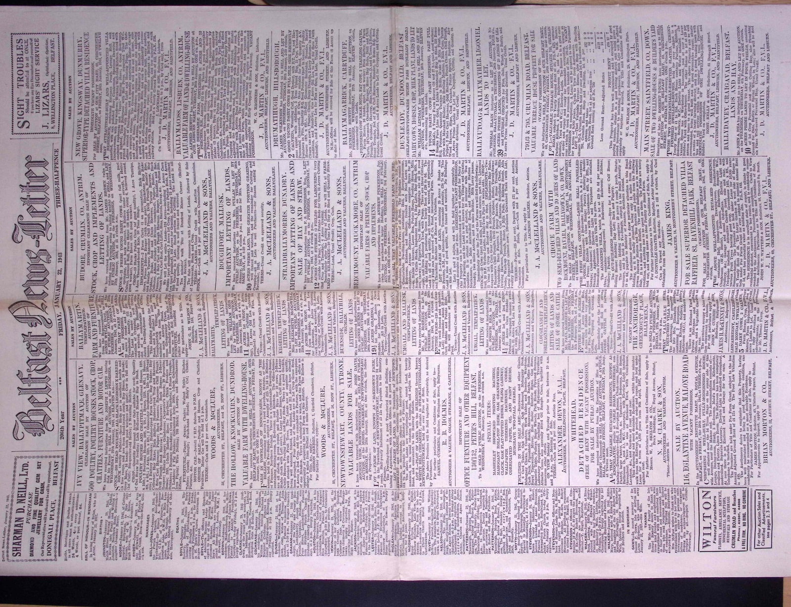 Job-Lot Original Belfast Ireland WW2 Newspapers Images & Reports of The War-42. - 2