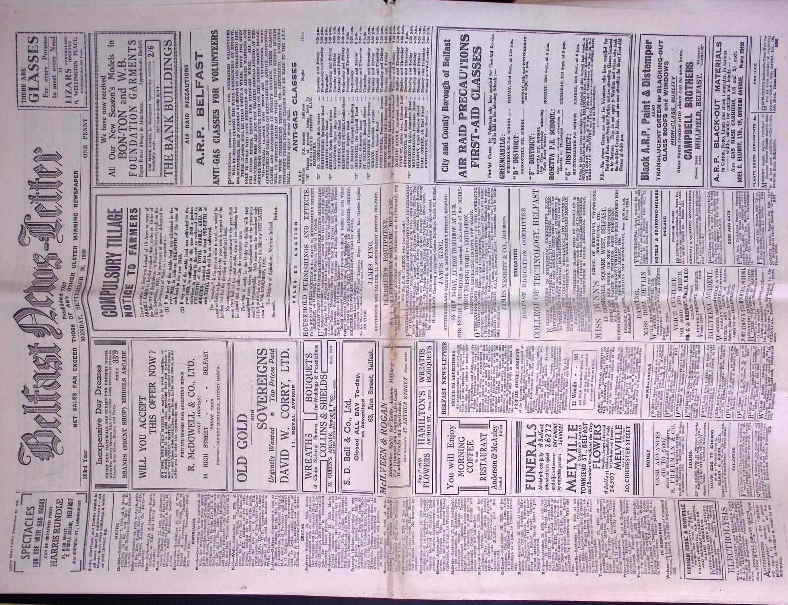Job-Lot Original Belfast Ireland WW2 Newspapers Images & Reports of The War-42. - 5