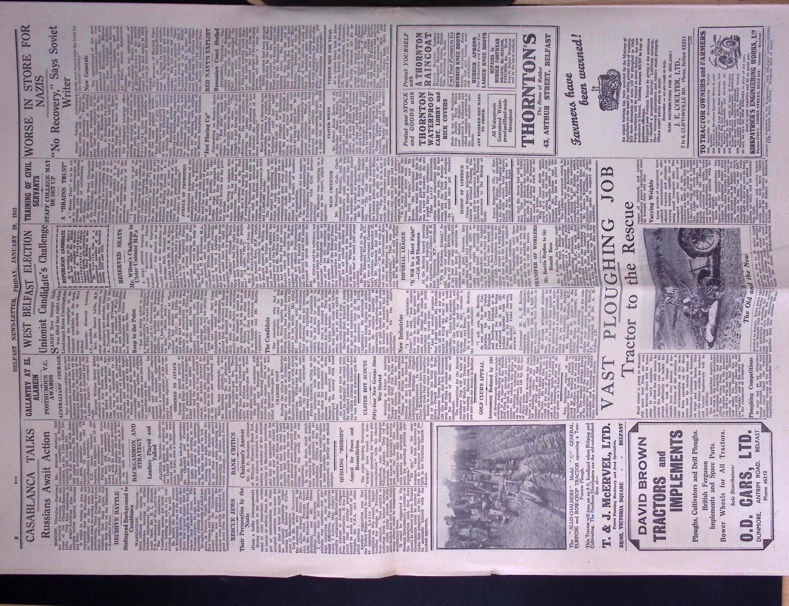 Job-Lot Original Belfast Ireland WW2 Newspapers Images & Reports of The War-42. - 8