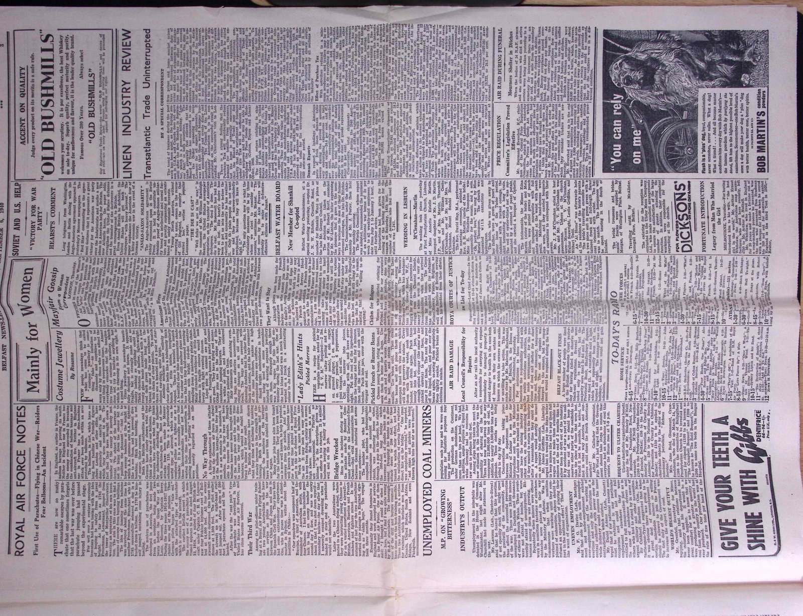 Job-Lot Original Belfast Ireland WW2 Newspapers Images & Reports of The War-42. - 9