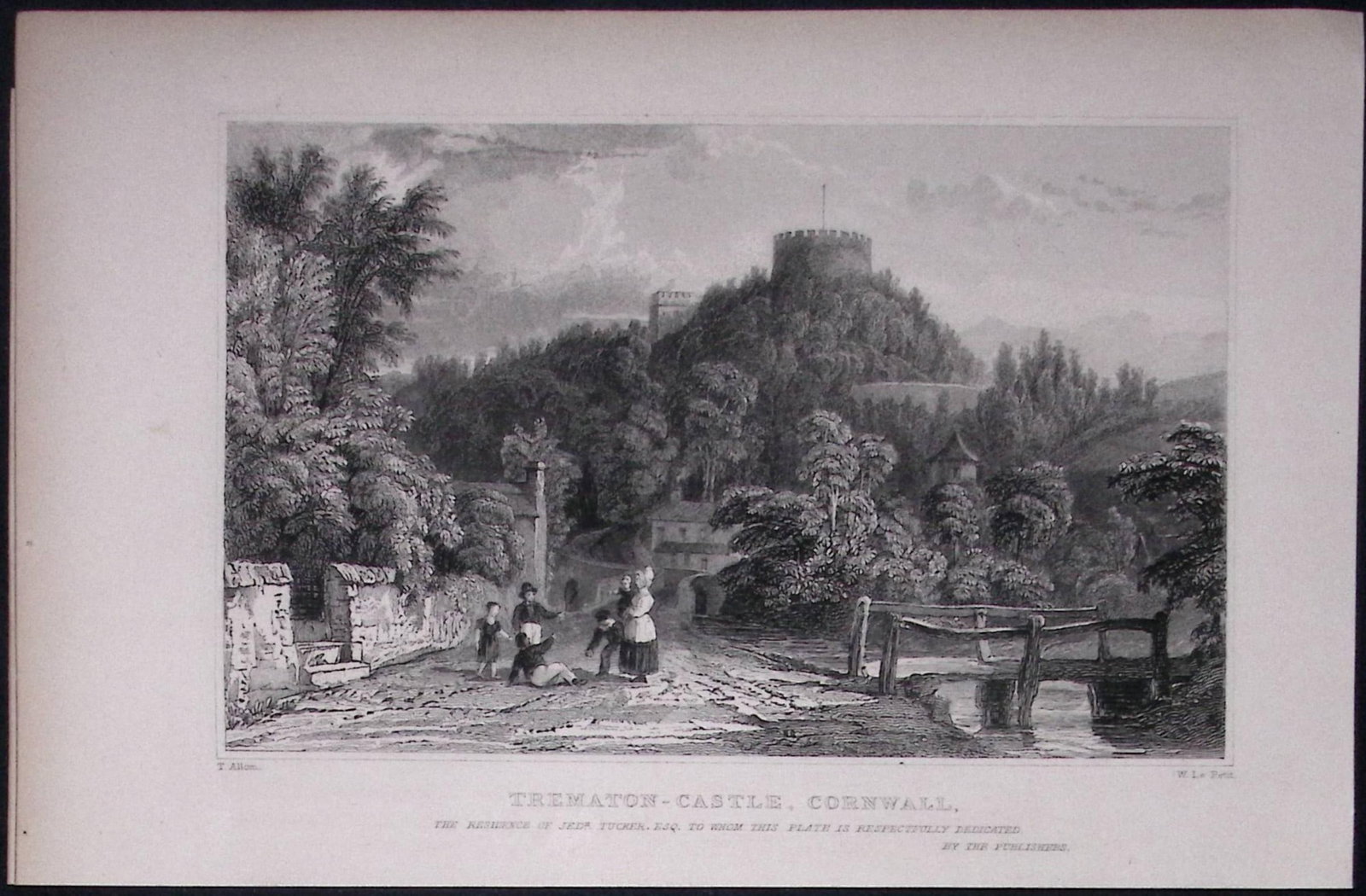 Cornwall Saltash Trematon Castle Antique 193 Years-Old Steel-Engraving-2: Title: Cornwall Saltash Trematon Castle Antique 193 Years-Old Steel-Engraving-2 Description: This Antique Steel Engraving Was Removed from a 193-Year-Old Edition of. Devon and Cornwall Illustrated in